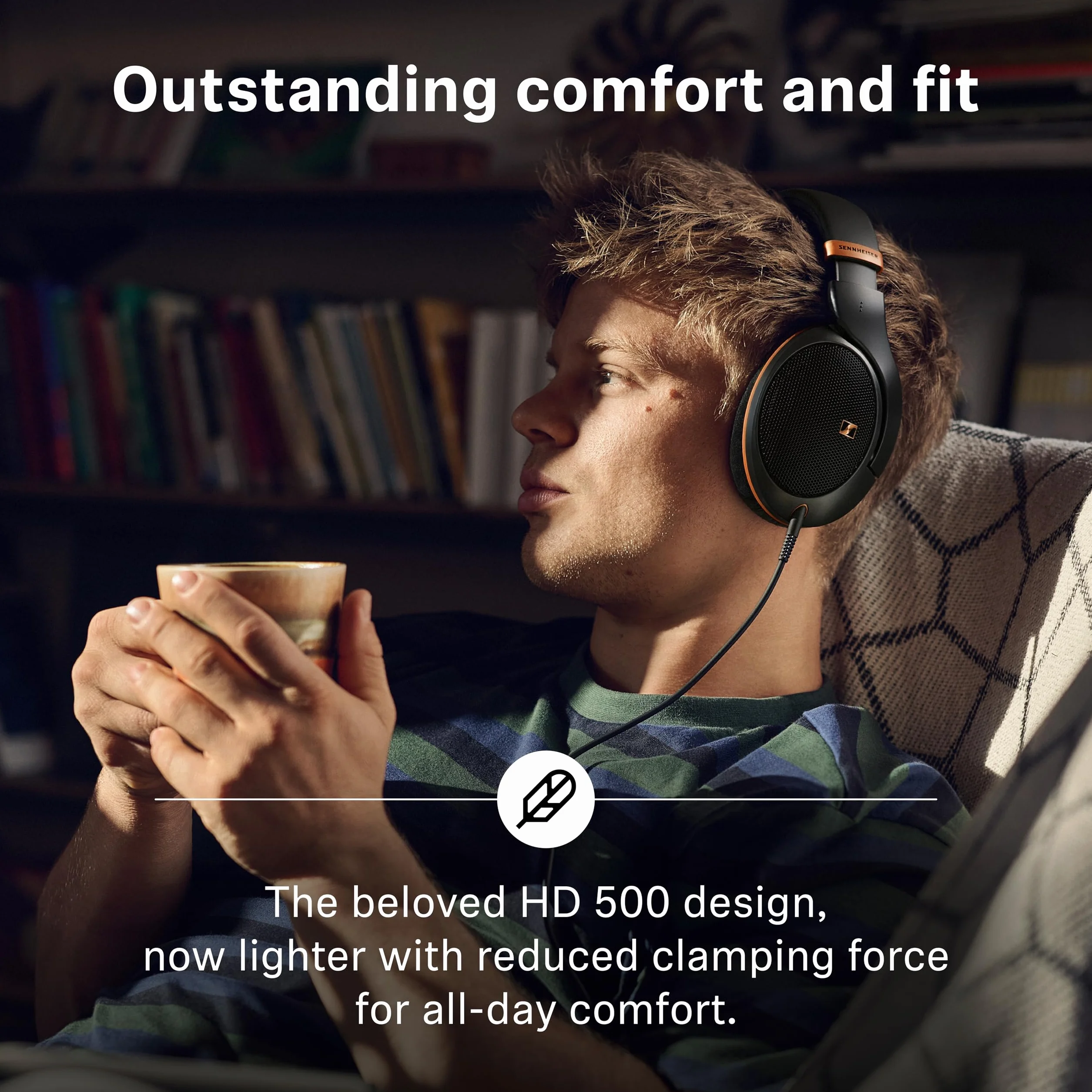 Auriculares con Cable Sennheiser HD 505 SE - Auriculares circumaurales con Sonido y Graves, Diadema más cómoda para Escuchar música - Cable de 1,8m, Funda con cordón - Edición Cobre