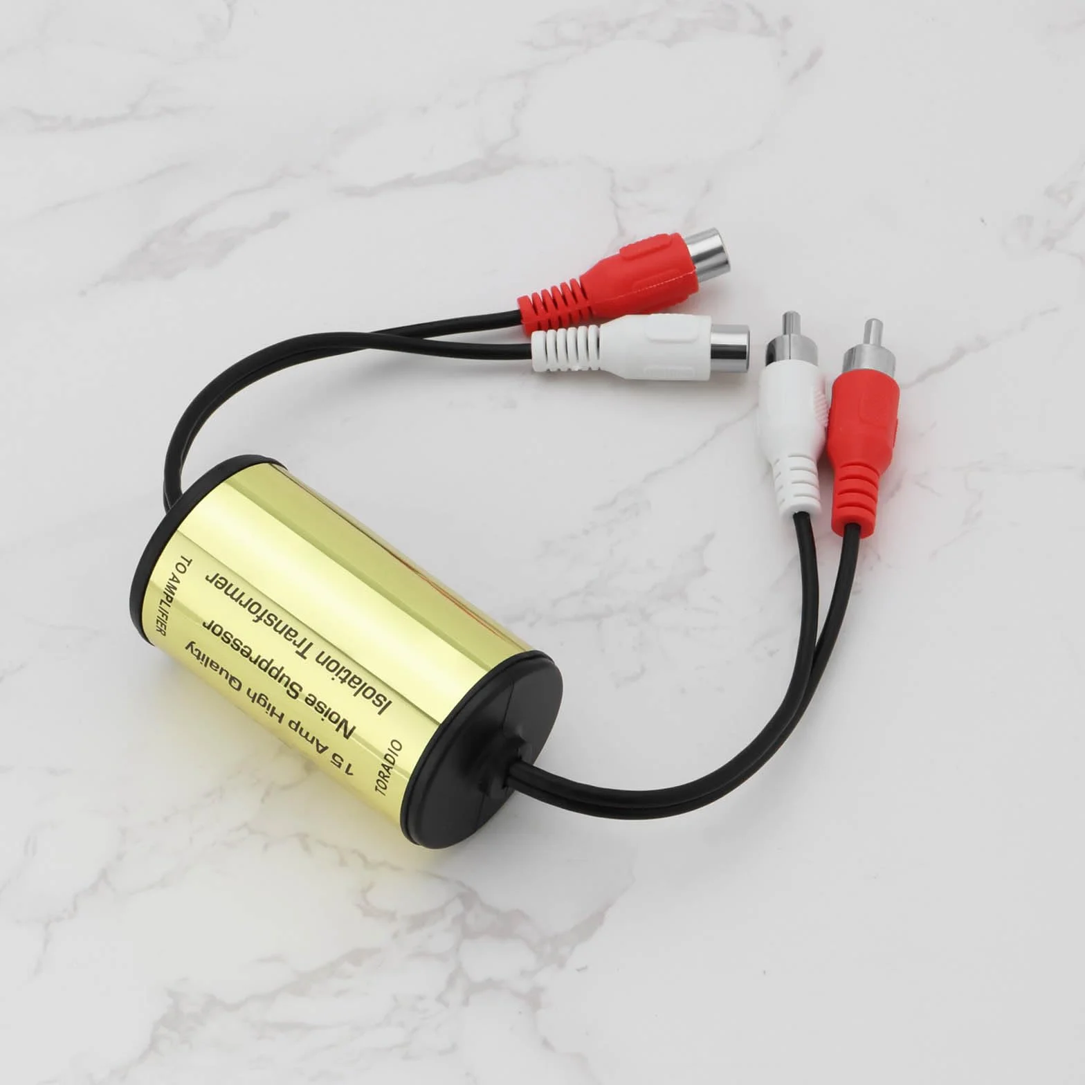 2 Piezas Reducen Eficazmente El Filtro de Ruido de Audio RCA Macho A Hembra Filtro de Audio de 2 Canales para Amplificadores de Audio de Coche Y Hogar