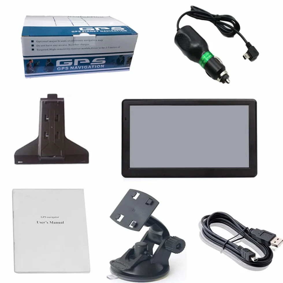 7 Pulgadas GPS Coche,Navegador GPS Coche,GPS Camiones Profesional,Actualizaciones de Mapas de Europa para Toda la Vida,para Camiones y Coches
