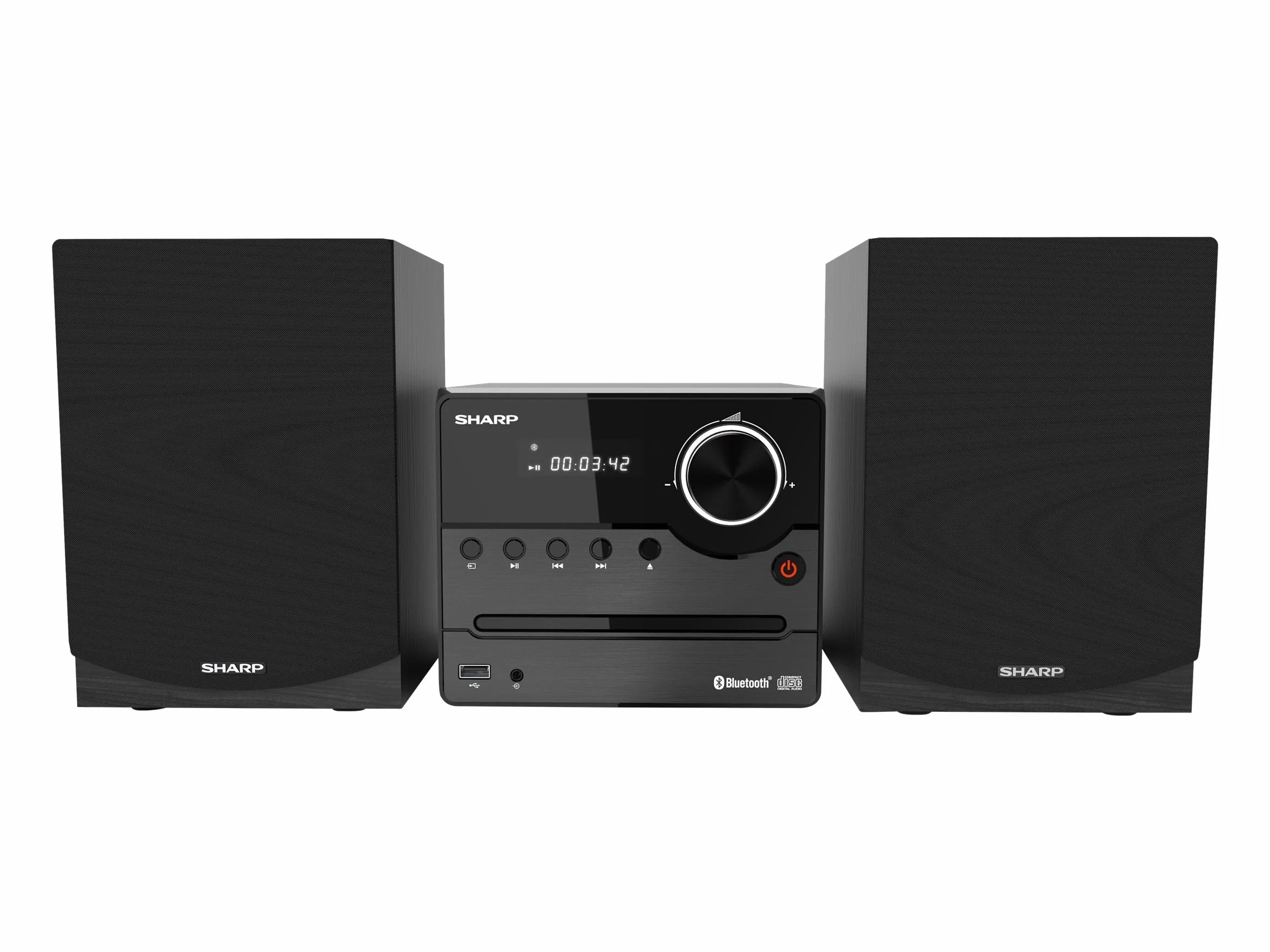 Sharp XL-B512(BK) Microcadena Sound System Estereo 45W Bluetooth v5.0 Radio FM CD MP3 USB Negro