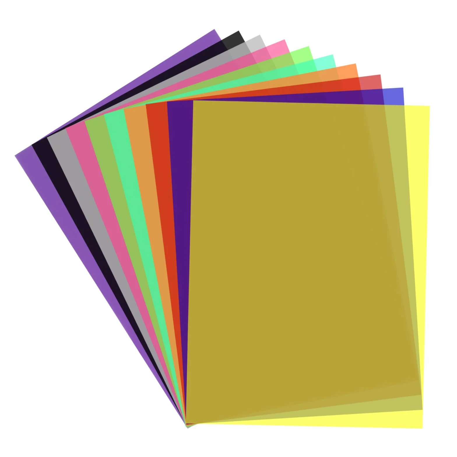 10 Pcs Filtros de Gel de Colores Transparentes,29,7x21 cm Filtro de Luz de Corrección de Color,A4 10 Colores Película de Filtro de Color,Películas Fotográficas para Luces Fotográfico Lluminación LED