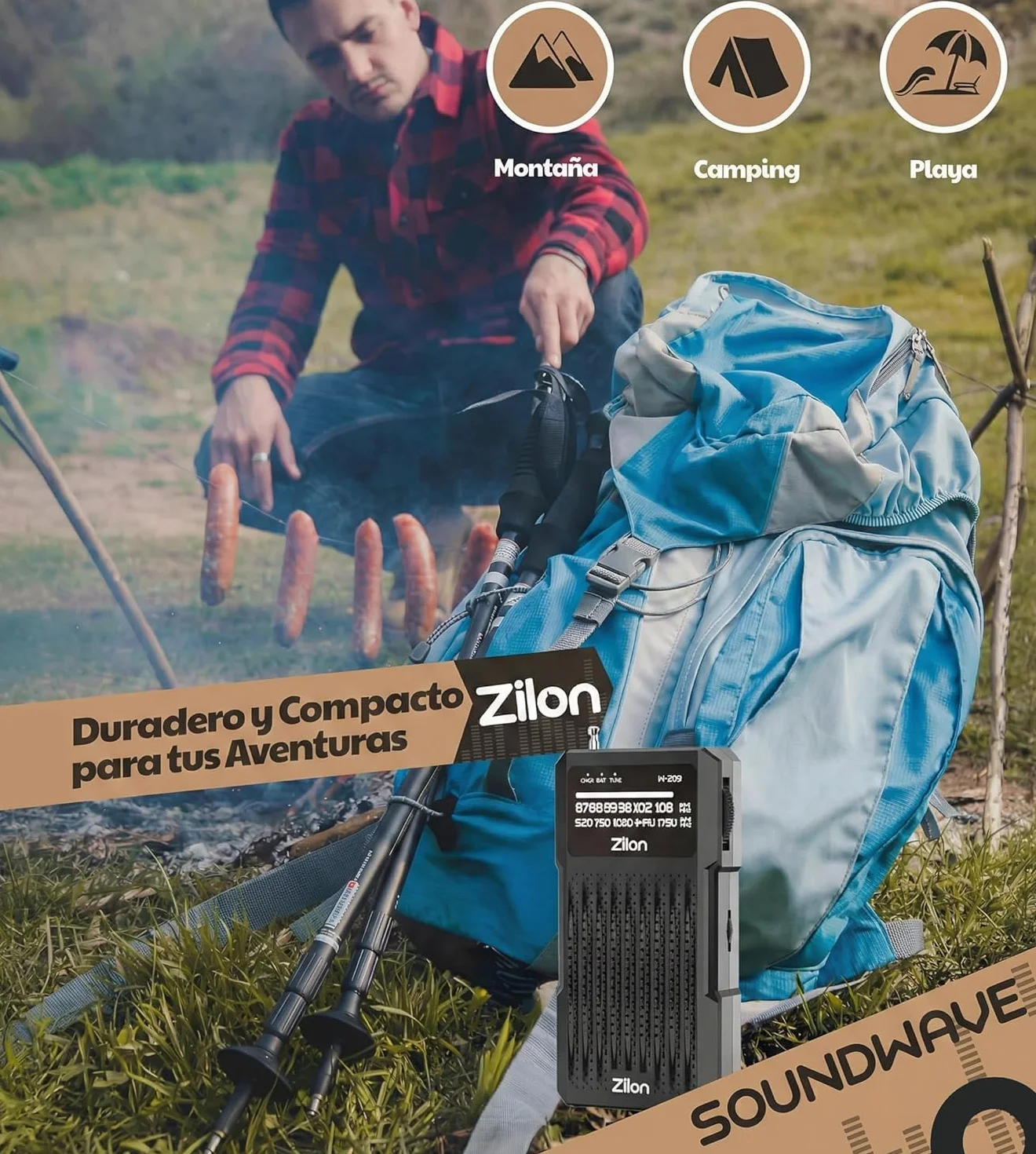 ZILON Transistor Radio a Pilas Pequeña Portatil Analogica Kit Emergencia FM Am Entrada Auriculares de Bolsillo Simple Personas Mayores Numeros Grandes para Facil Vision Muy Potente AA - MASVENDIDA
