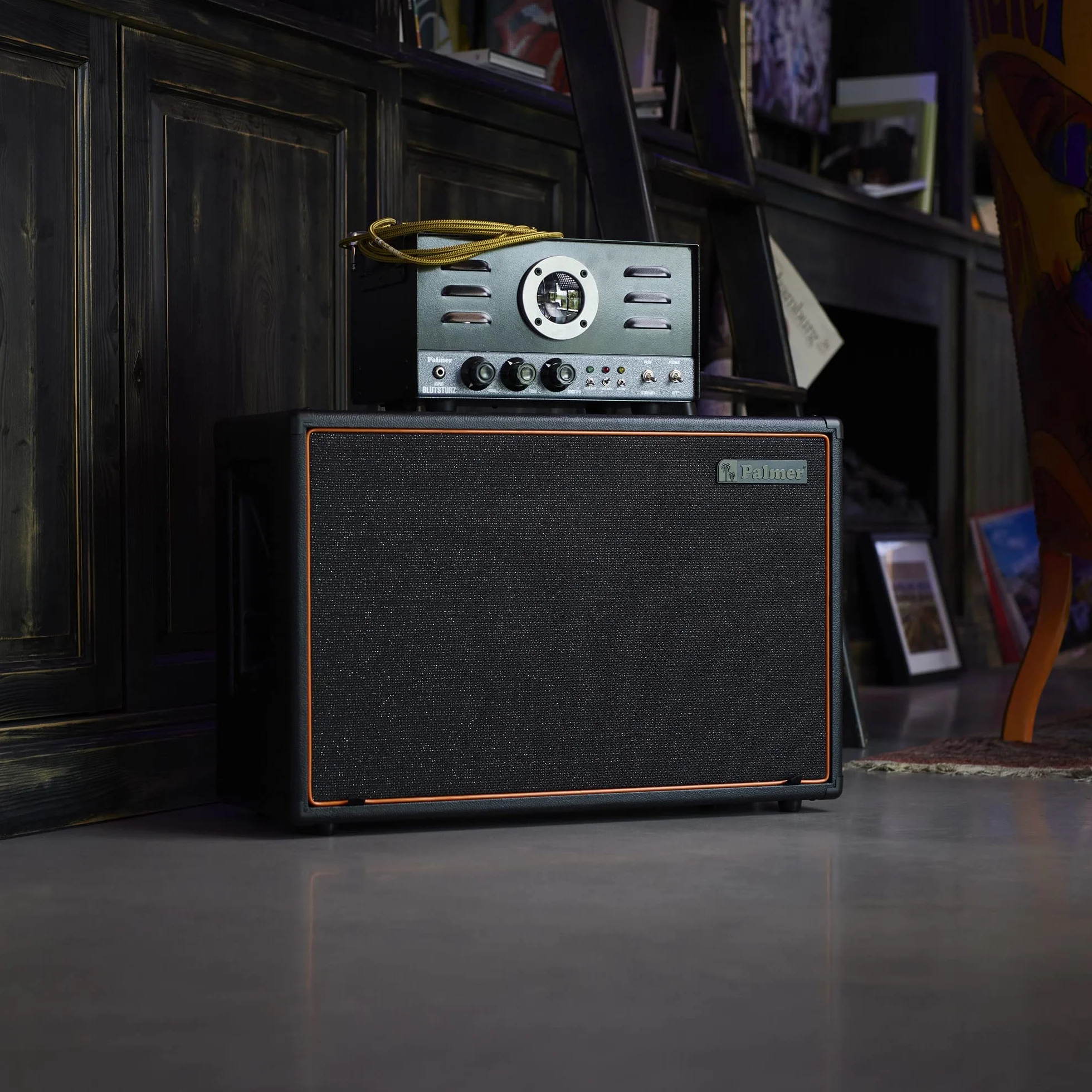 Palmer CAB 212 X CRM - Caja de altavoces para guitarra con Celestion Creamback 2 x 12, cierre trasero