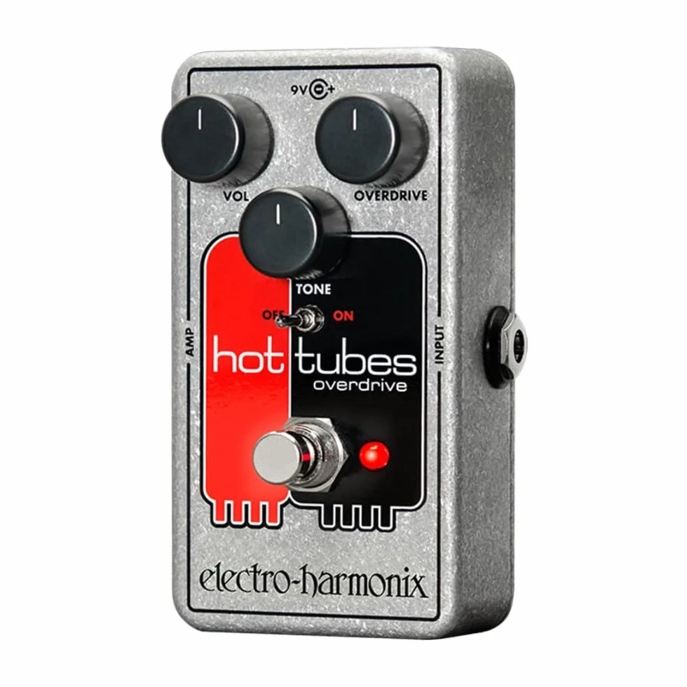 electro-harmonix HOTTUBESNANO - Pedal de distorsión para guitarra, color plateado