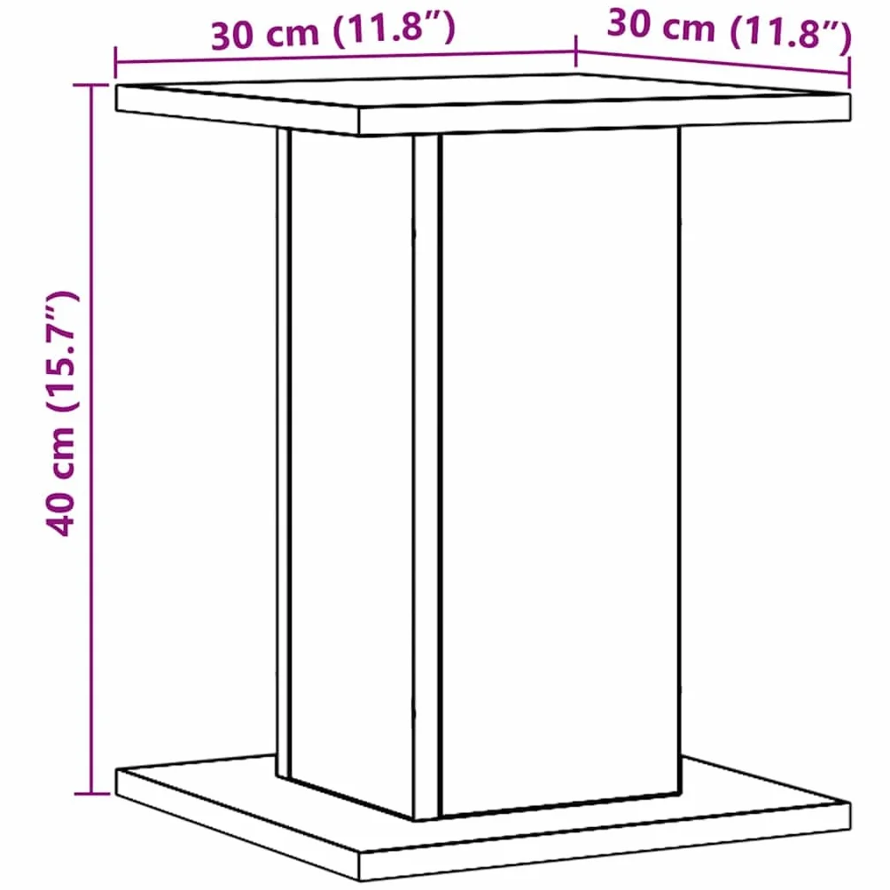 VidaXL Soportes Altavoces 2 uds Madera Roble 30x30x40 cm Plataforma de Altavoces Soporte de Altavoces de Suelo HiFi