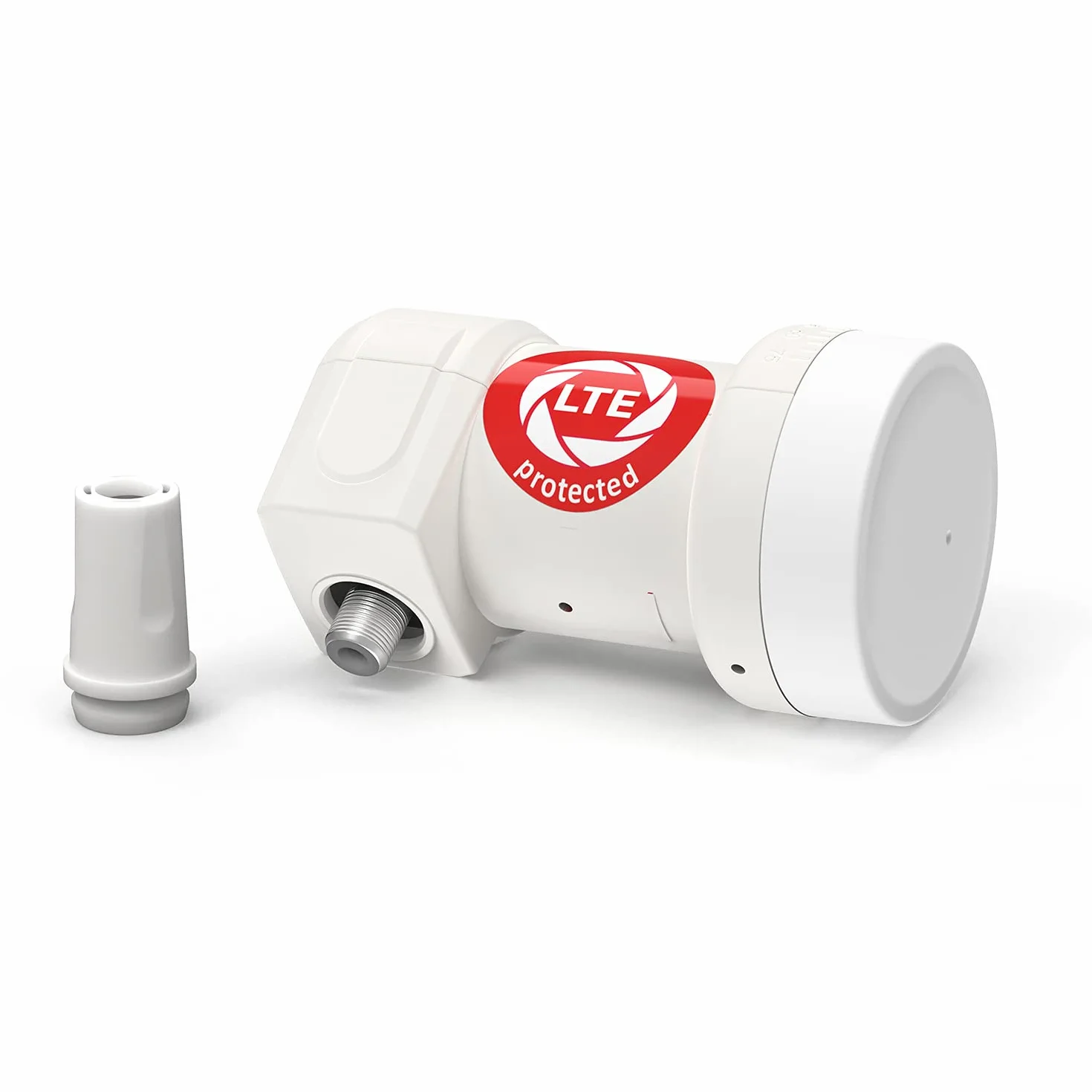 DUR-line +Ultra Single LNB - 1 participante Blanco - con Filtro LTE [ Prueba Muy Buena *] 1 Pliegue, Digital con protección contra la Intemperie, Full HD, 4K
