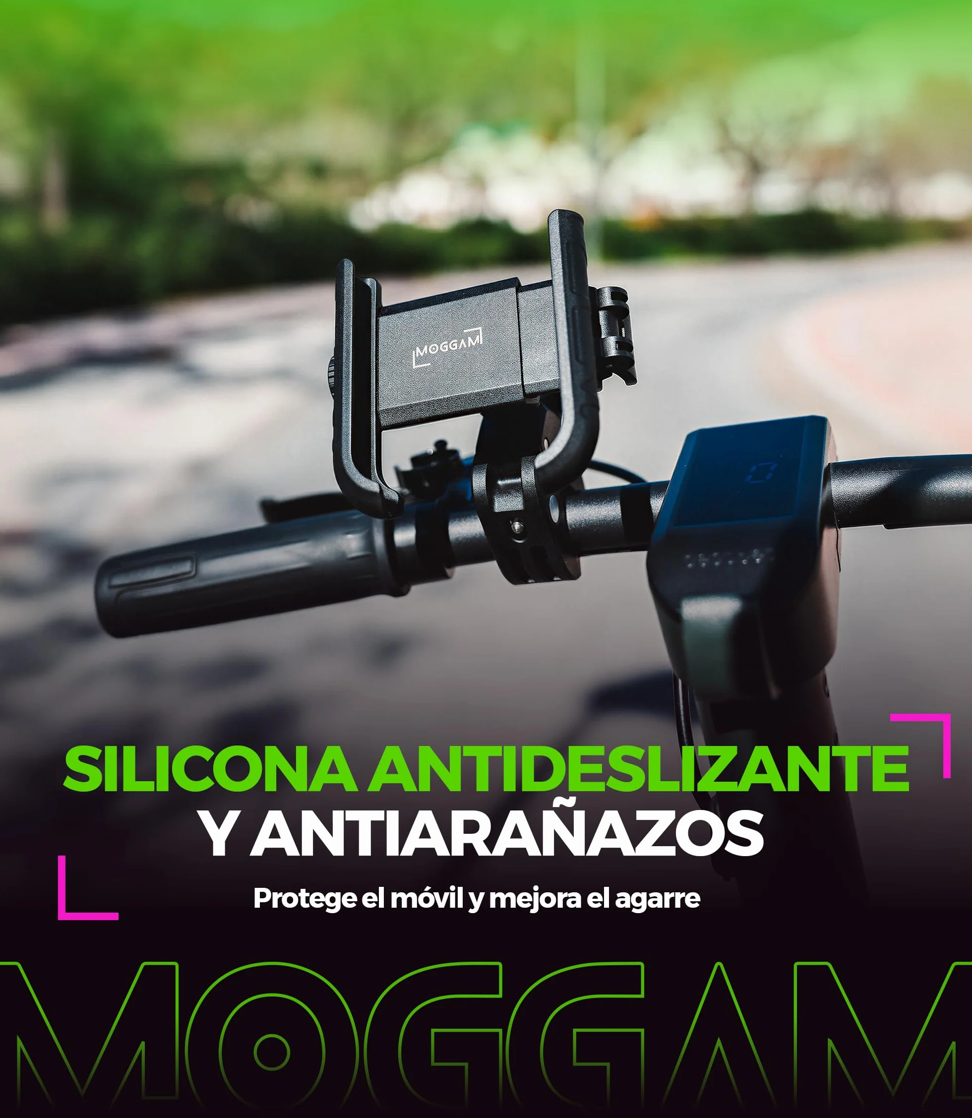Soporte Móvil Ultra Resistente Antivibración para Bicicleta con Pinza de Aluminio Rotación 360° para Manillar MTB Smartphone