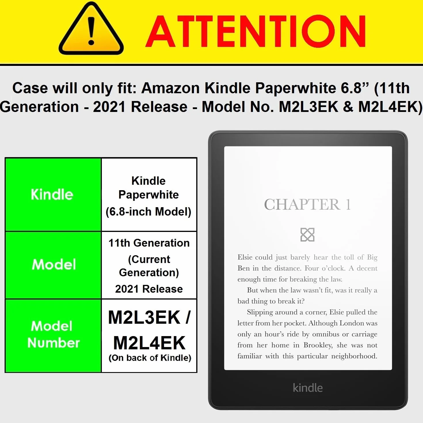 Forefront Cases Funda para Amazon Kindle Paperwhite 6.8" (11.ª Generación, 2021) - Delgado Ligera y Protectora - Smart Auto Sueño - Oro Rosa