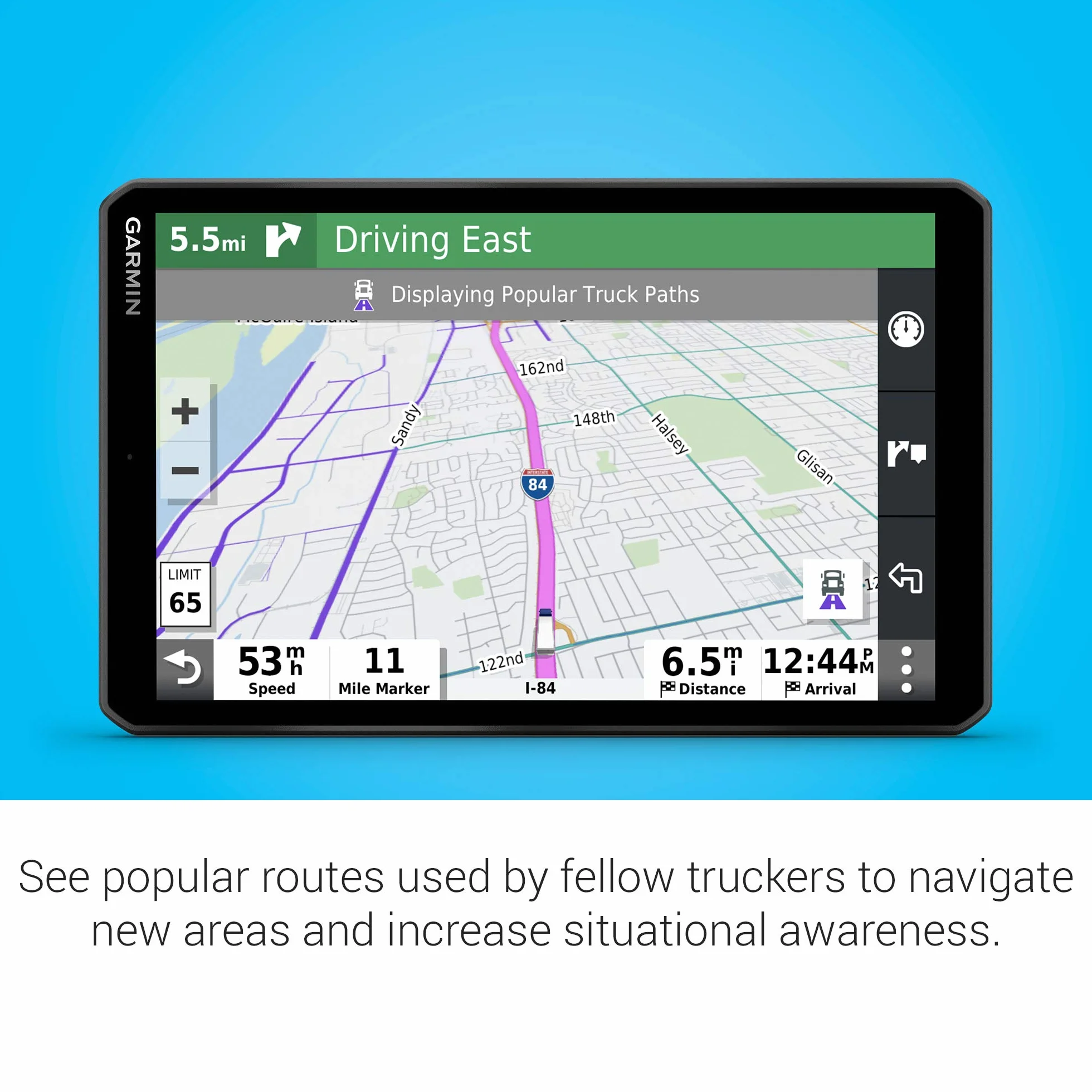 Garmin dezl OTR800 Navegador GPS para Camiones 8 Pulgadas Pantalla Táctil Enrutamiento de Camiones