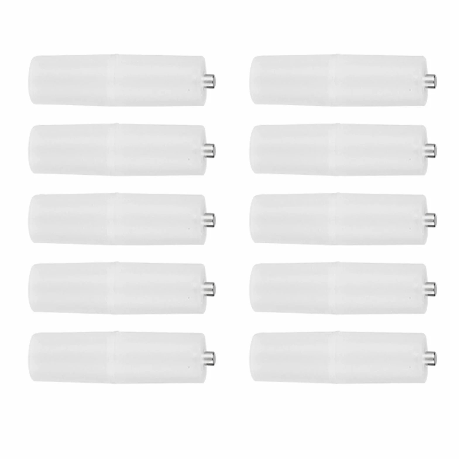 Adaptador de convertidor de batería AAA a AA, interruptor de caja, impermeable y ligero, fácil de transportar y usar, 10 piezas (transparente)