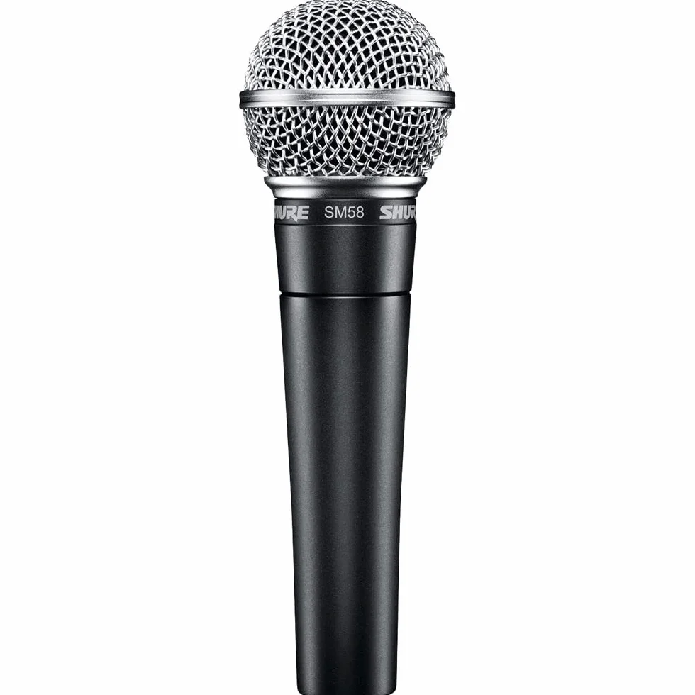 Shure SM58-LC El micrófono de Voz dinámico está diseñado para el Uso Profesional en Voces en actuaciones en Vivo, Refuerzo de Sonido y grabaciones de Estudio - No se Incluye el Cable (SM58-LCE)