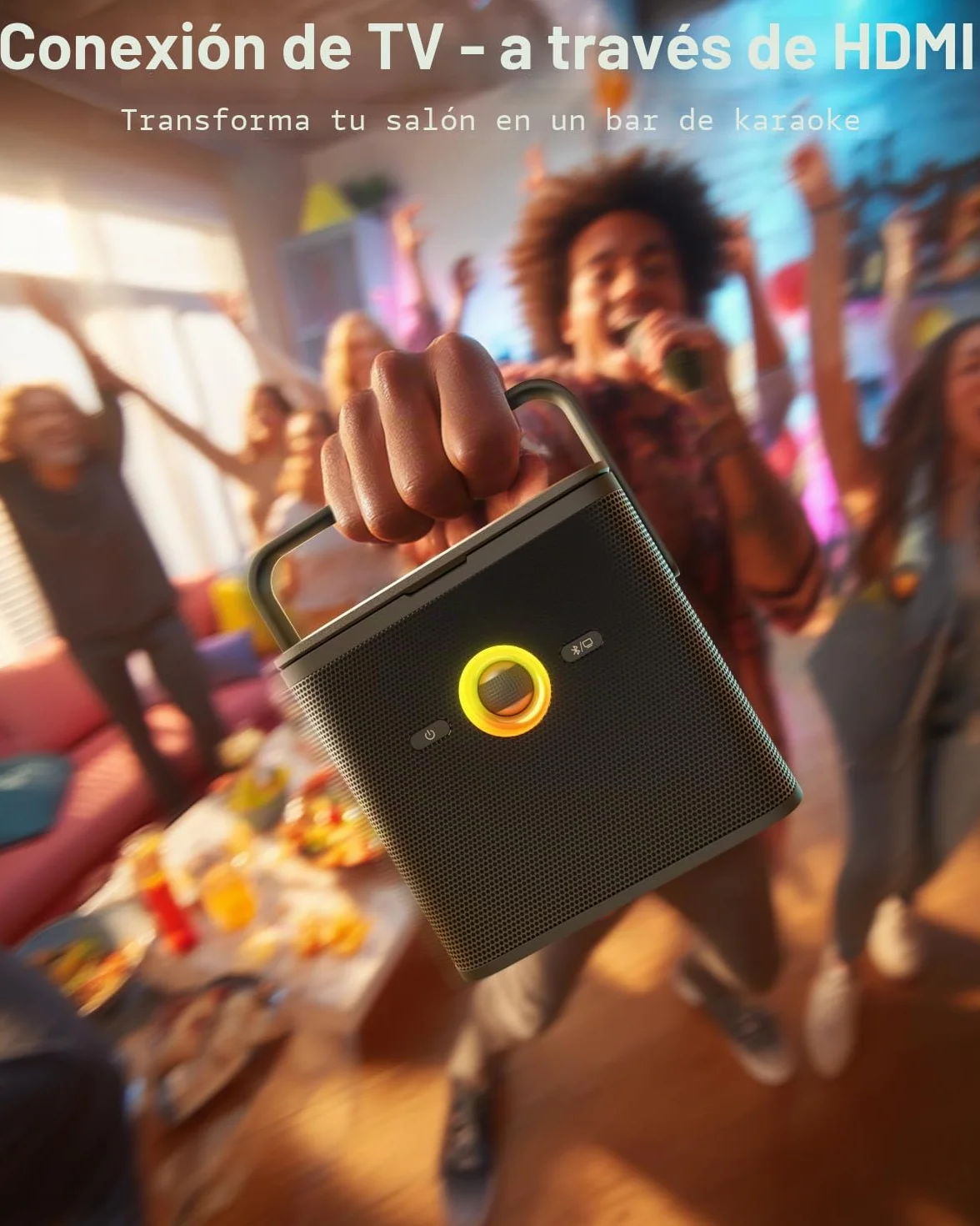 Máquina de karaoke Ikarao para adultos y niños, con pantalla de visualización de letras, conexión WiFi a YouTube y aplicación de karaoke, 2 micrófonos inalámbricos EQ Autotune, sistema PA de karaoke