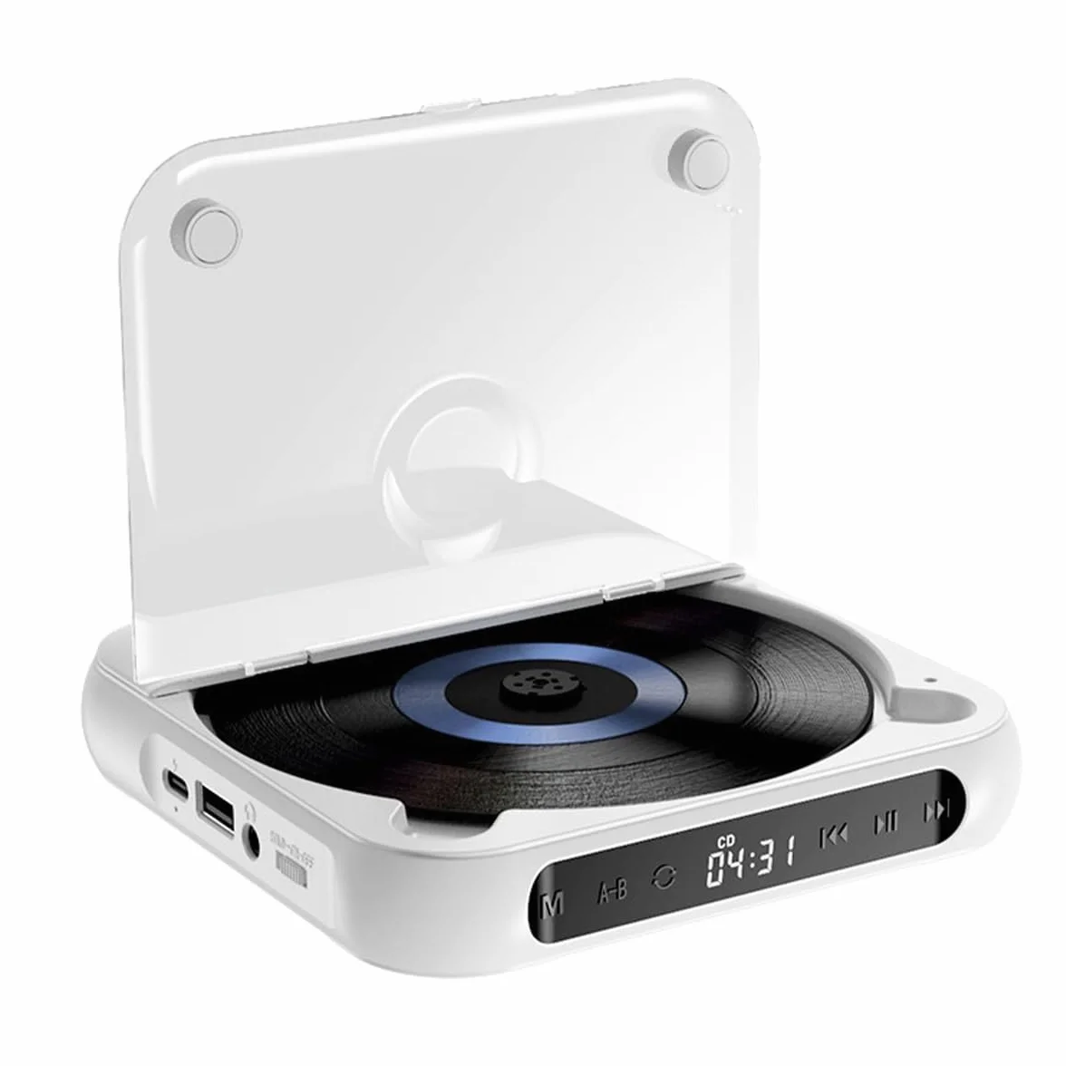 Reproductor de CD portátil externo para coche, puerto auxiliar, cable de extensión USB, reproductor de CD USB universal para vehículo, portátil, TV, ordenador, Android 4.4 y superior.