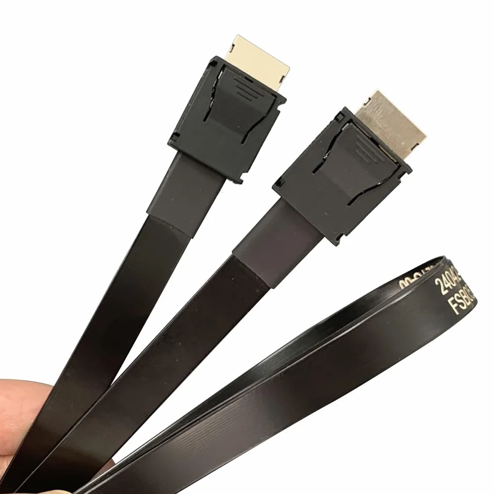 JMT ADT-K49SA-BK PCIe4.0 x4 M.2 NVMe a OcuLink SFF-8611/8612 Adaptador de tarjeta gráfica de 64 Gbps Cable de extensión externa (K49SA-BK, 15 cm)