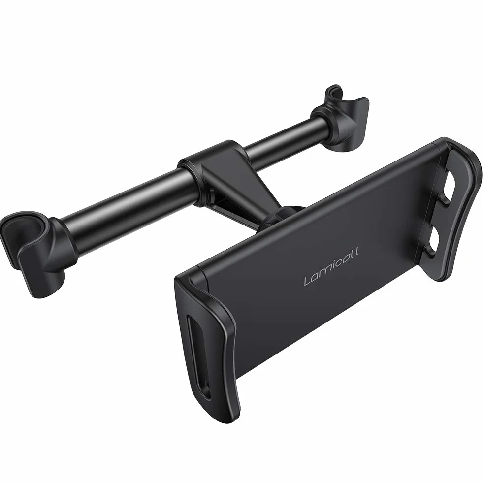Lamicall Soporte universal para tablet para coche, soporte para reposacabezas de coche para iPad Air Mini 5 4 3 2 Pro 9.7, 10.2, 10.5, 11, Samsung Tab, Tablet y Smartphone de 4,7-11 pulgadas