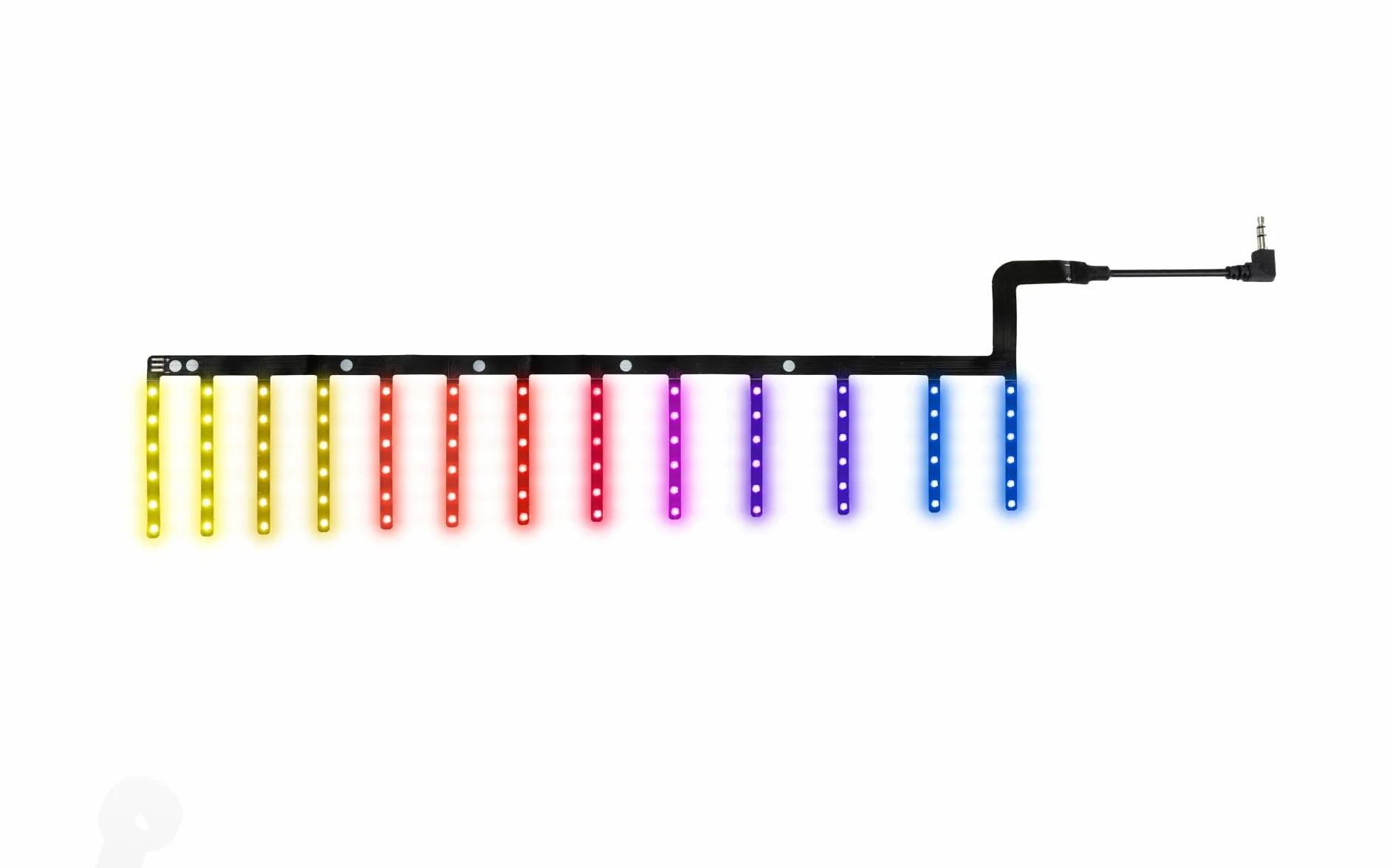 Visual Note Kit C, dispositivo para aprender y enseñar la guitarra, compuesto por una lámina LED RGB para el teclado y una aplicación, compatible con guitarra clásica, escala de 650 mm