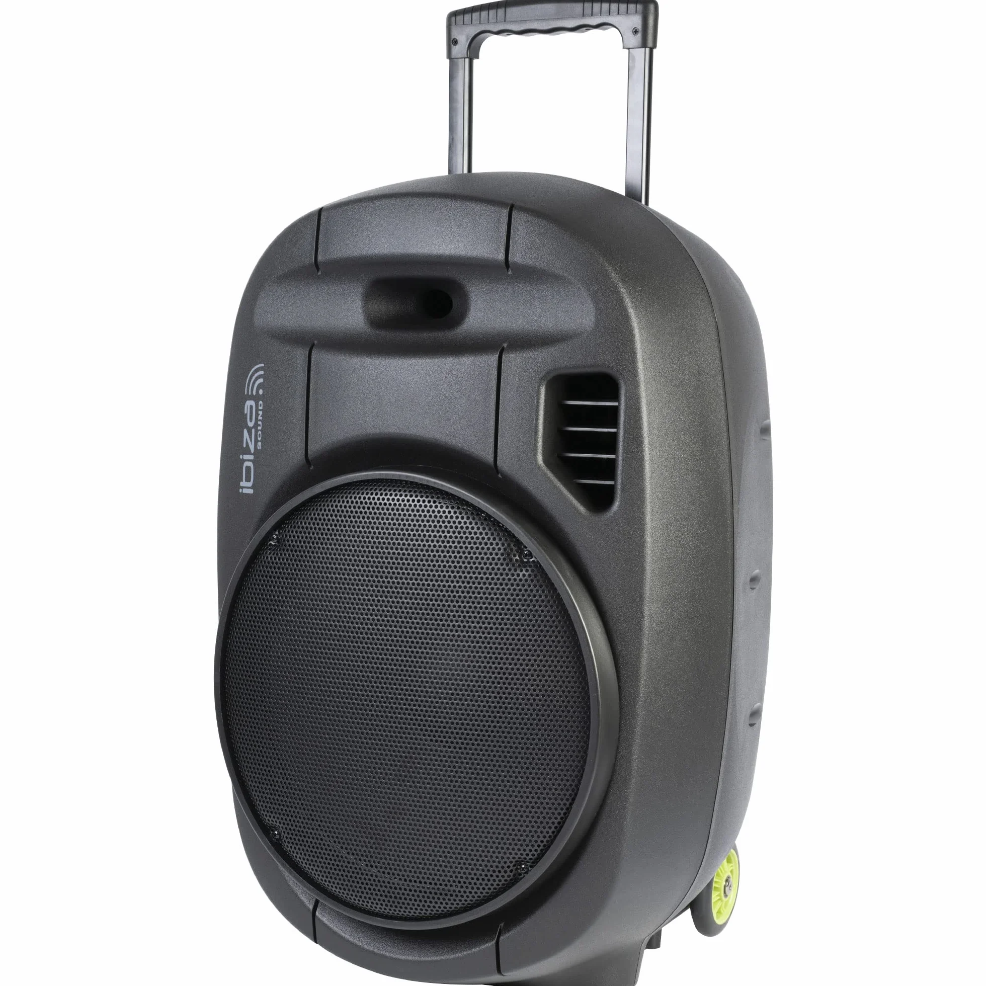Ibiza - PORT15VHF-MKII-TWS - Altavoz portátil 15"/800W MAX con 2 micrófonos (VHF), Mando a Distancia y Funda Protectora - Bluetooth, USB, SD & TWS - 6 a 8h de autonomía