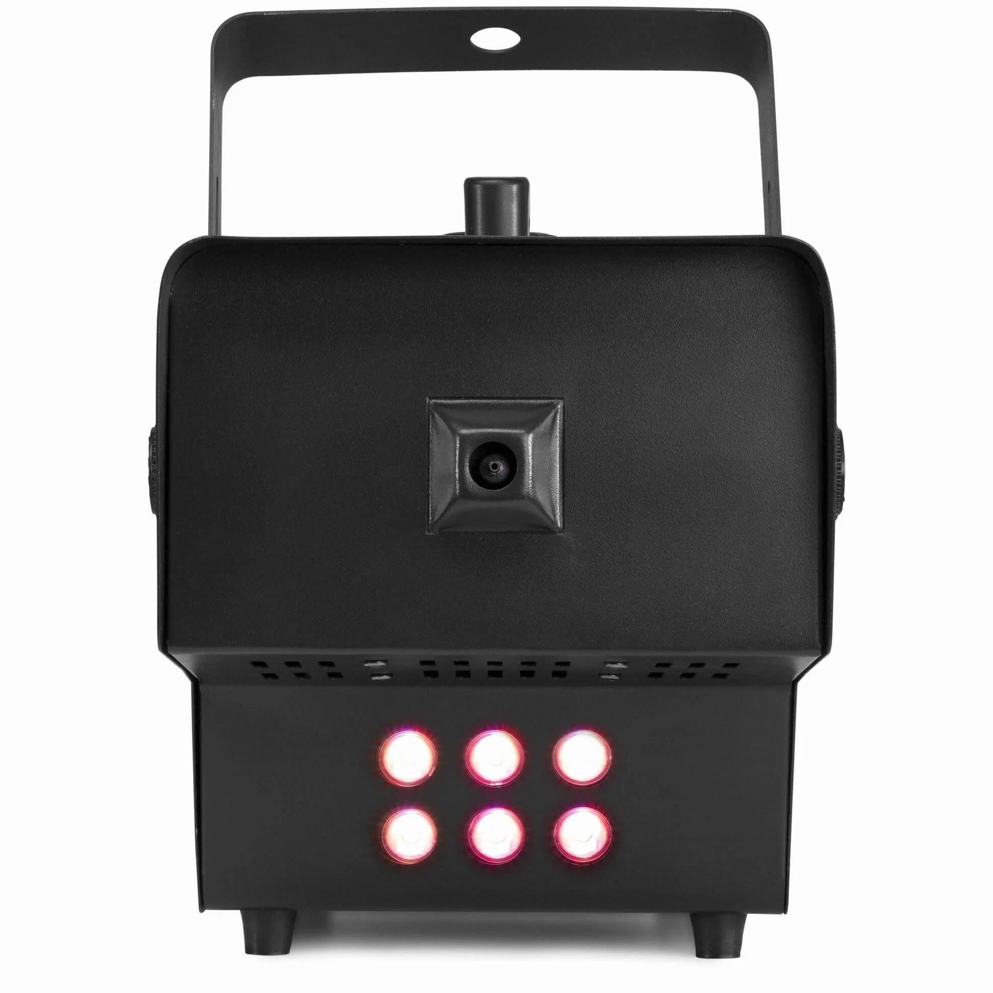 Beamz Rage 1500LED, Máquina de Humo con 6 Leds RGB de 9W, Control Remoto Inalámbrico, 350 m³/min de Humo, Tiempo de Calentamiento 4 min, Ideal Discoteca, Liquido Máquina de Humo, Fiestas, Halloween