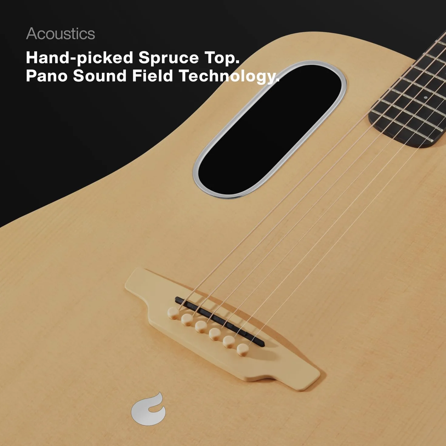 LAVA ME 4 Spruce - Guitarra electroacústica con sistema FreeBoost 2.0, guitarra inteligente con bolsa de flujo de aire, cable de datos, llave de cuello, soporta WiFi de 2,4 GHz y Bluetooth 5G (41