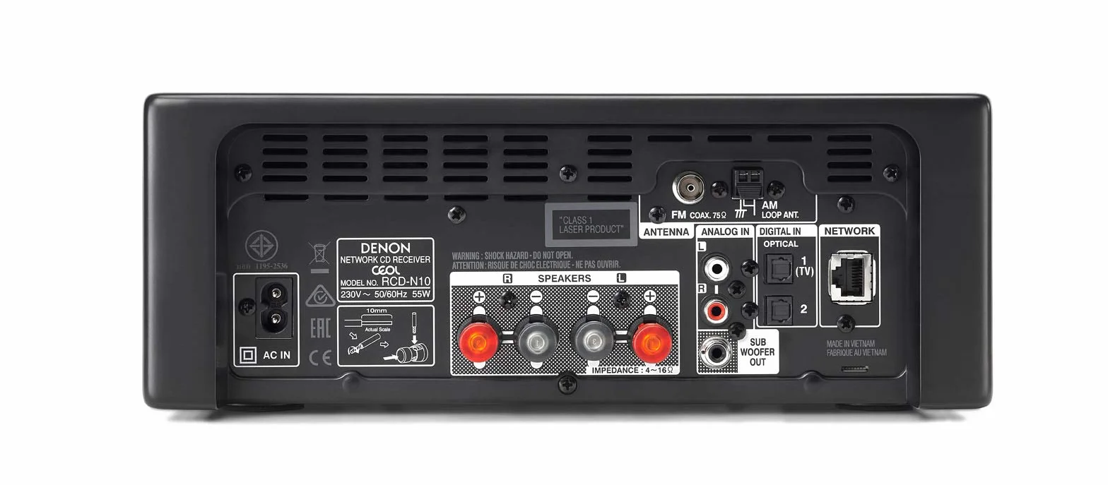 DENON Microcadena con conexión en Red Negro