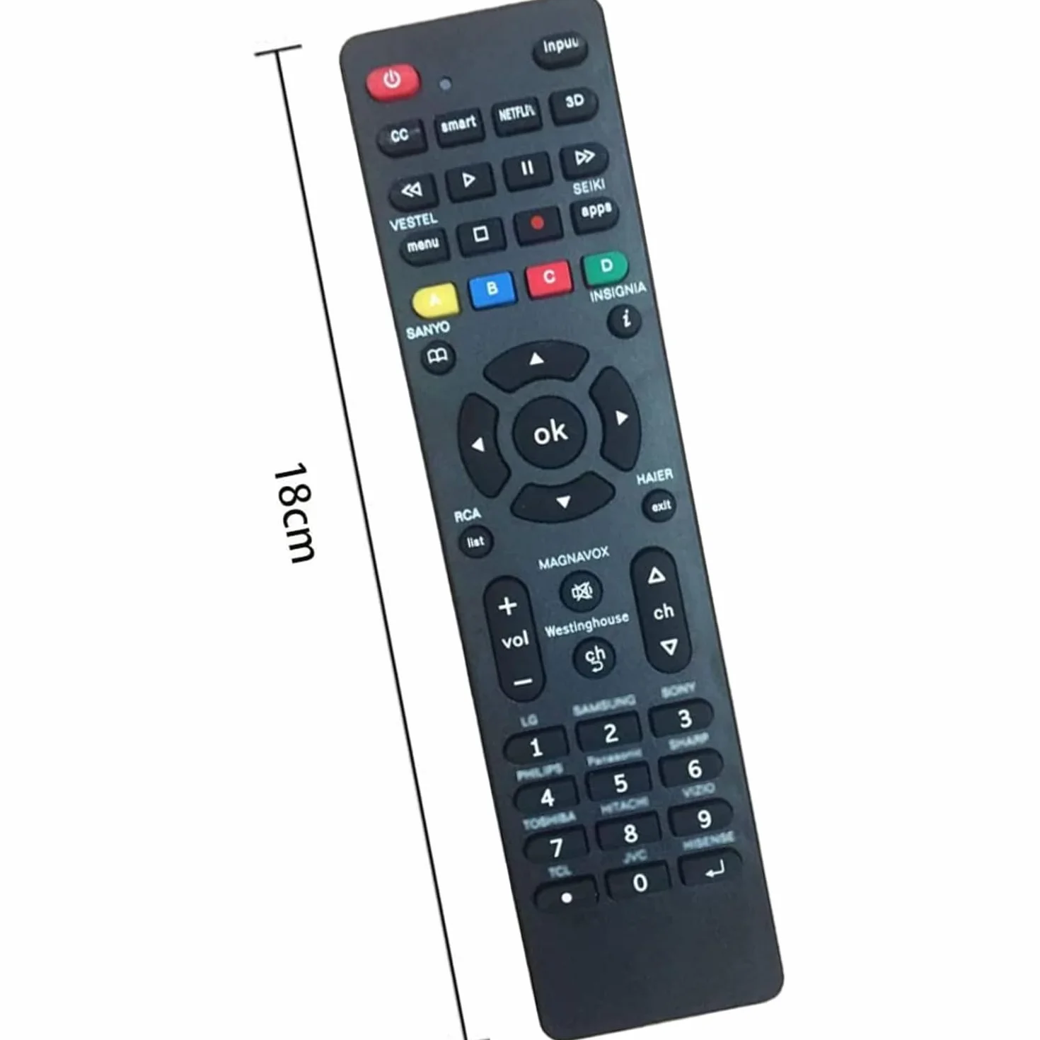 Universal Remote Control for Samsung Vizio LG Sony Panasonic Smart TV