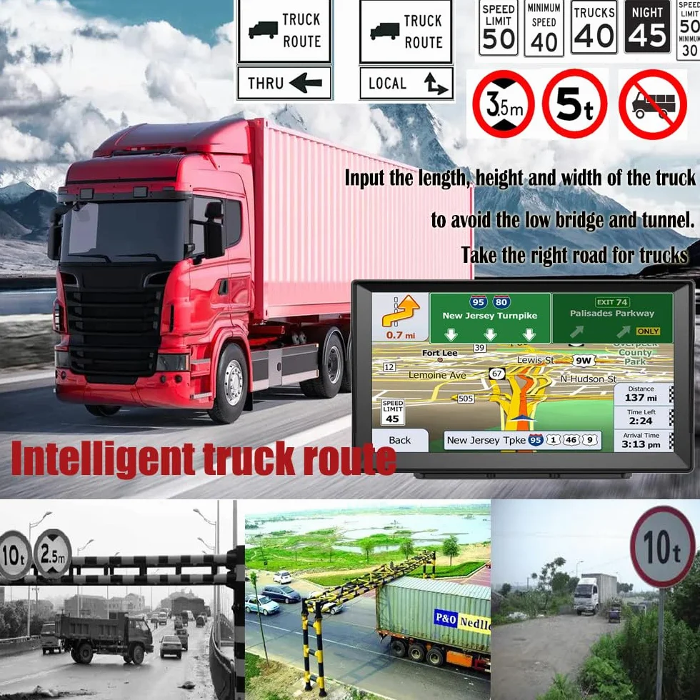 NEWFUN GPS Camiones Profesional 9 Pulgadas Navegador GPS Coche 2025 Mapas Europa