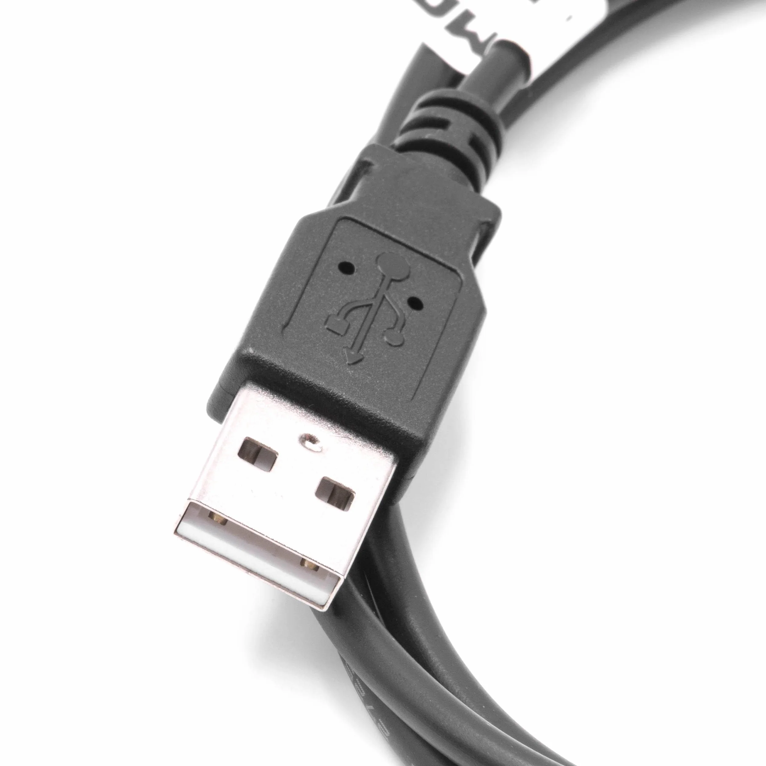 vhbw Cable de datos USB cable de carga compatible con Microsoft Zune 16GB, 120GB, 2.ª generación, 30GB, 1.ª generación reproductor MP3 - negro, 100 cm