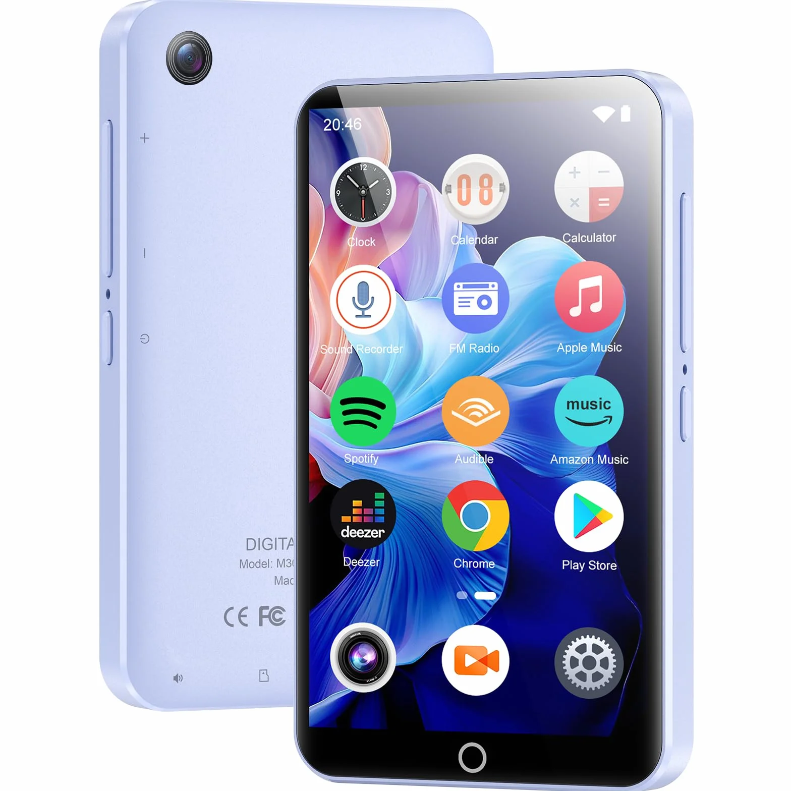 Joliker 80GB Reproductor MP3 Bluetooth WiFi MP4 Pantalla Táctil 4,02" Cámara Android Spotify Amazon Music Audible Radio FM