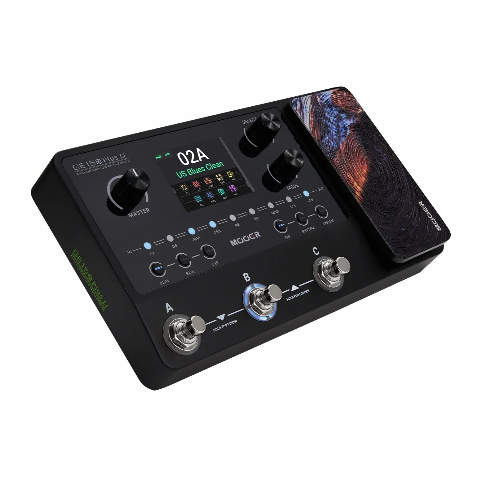 Mooer GE150 Plus Li Multi Effects Pedal, con batería