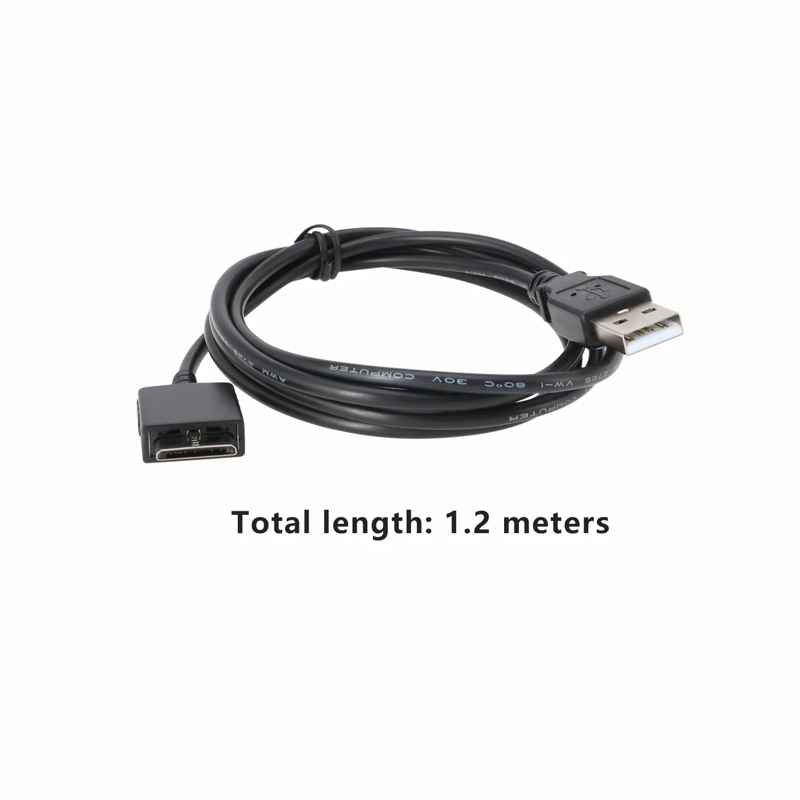 2 Piezas Reemplazan El Cable de Carga USB WMC-NW20MU Pieza de Repuesto Compatible con Sony Walkman NWZ-A816 NWZ-A818 NWZ-A828 NW-A916 NW-A918 NW-A919 NWZ-610F El Reproductor de MP3 1,2 M