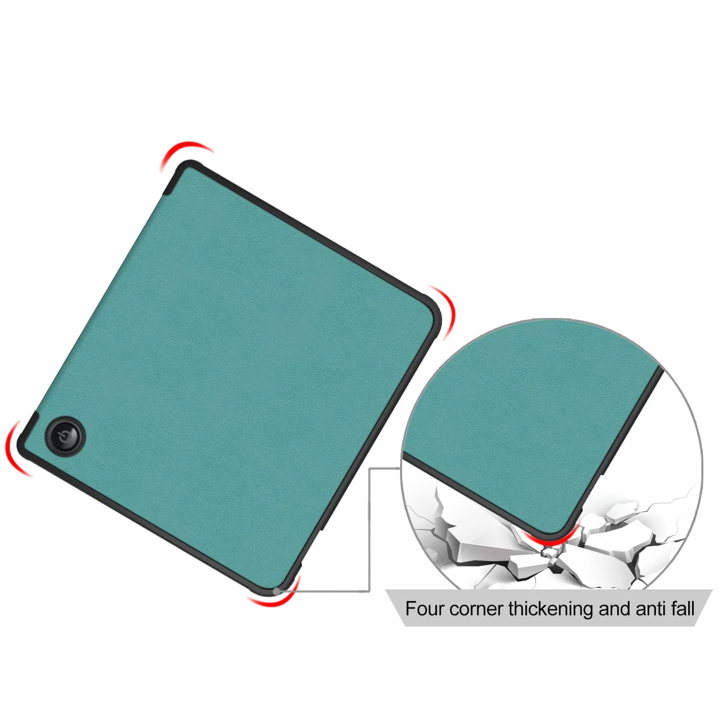 Funda TPU para Kobo Libra Colour/Libra 2/Tolino Vision Color/Vision 6 eReader 7 Pulgadas, Soporte Plegable, Verde