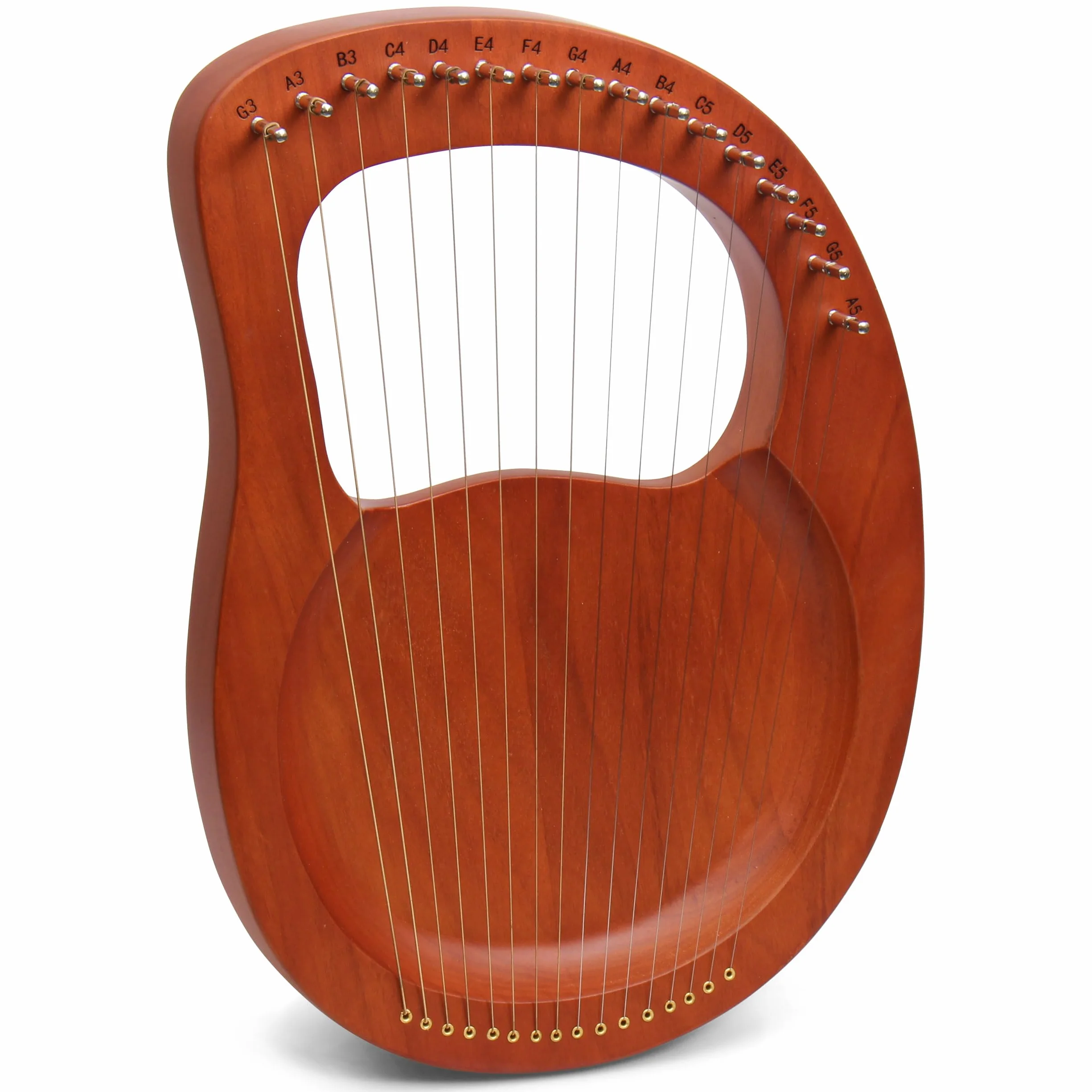 Arpa Lira de 16 Cuerdas Arpa de Madera Lyre Harp con llave de Afinación y Bolsa Negra instrumento lira, Marrón, Plancton