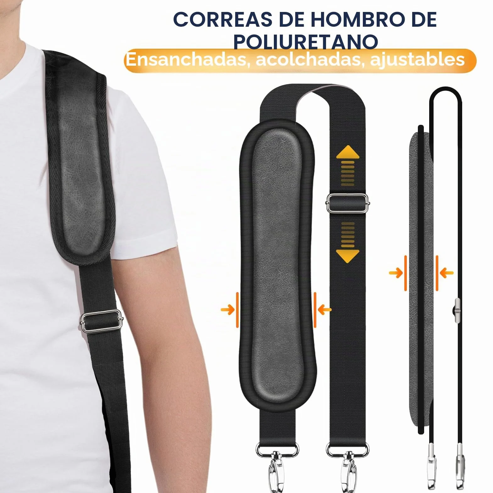 CAHAYA Maleta para Guitarra acústica, Funda Negra de ABS Resistente al Agua, 1,5 cm de Grosor, Acolchado Adecuado para Guitarra de 41 Pulgadas