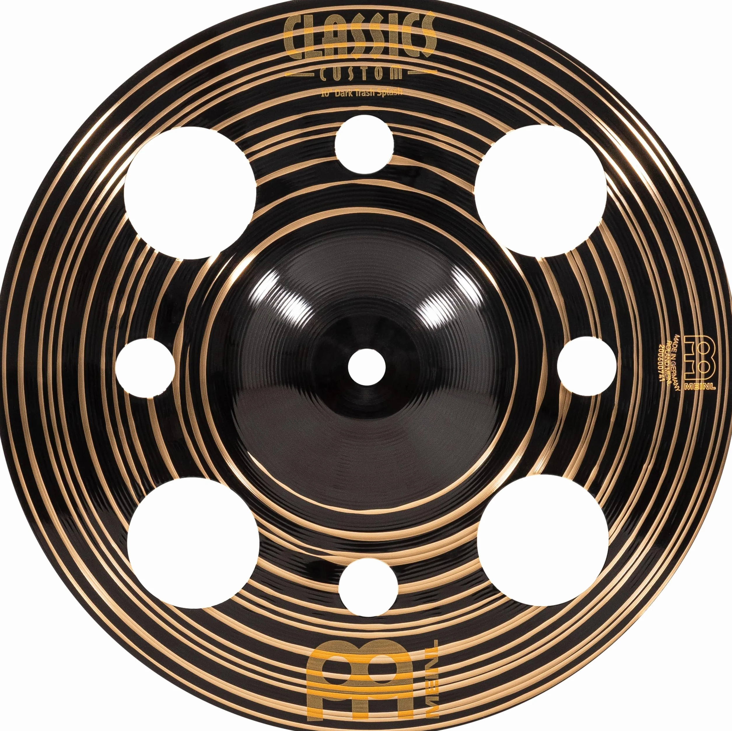Meinl Cymbals Classics Custom Dark Plato Trash Splash de 10 pulgadas (25,40cm) Platillos de Batería - Bronce B12, Acabado Oscuro (CC10DATRS)