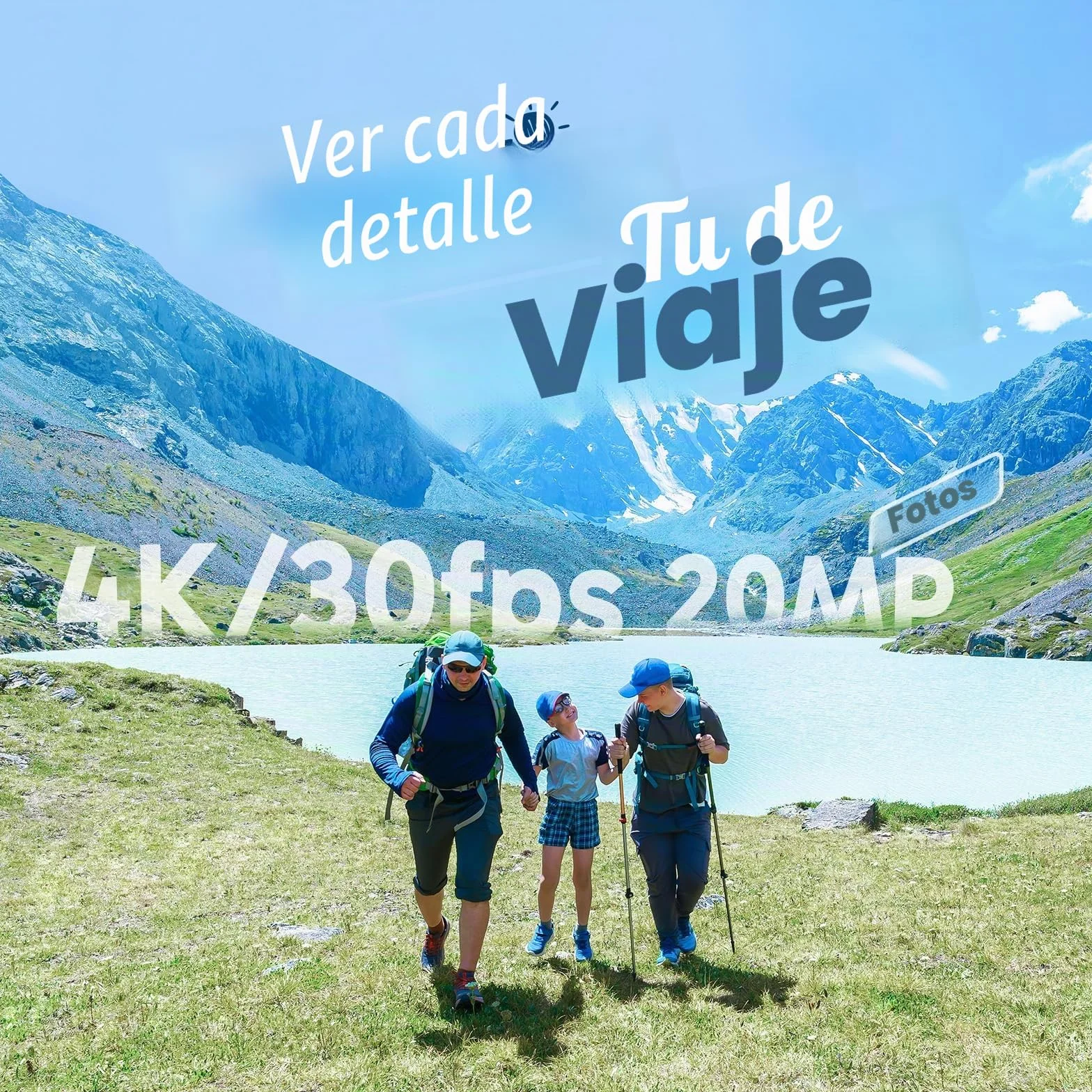 AKASO Cámara Deportiva 4K 30FPS 20MP WiFi Acción Gran Ángulo 170° Control Remoto 2.4G Sumergible 30M EK7000