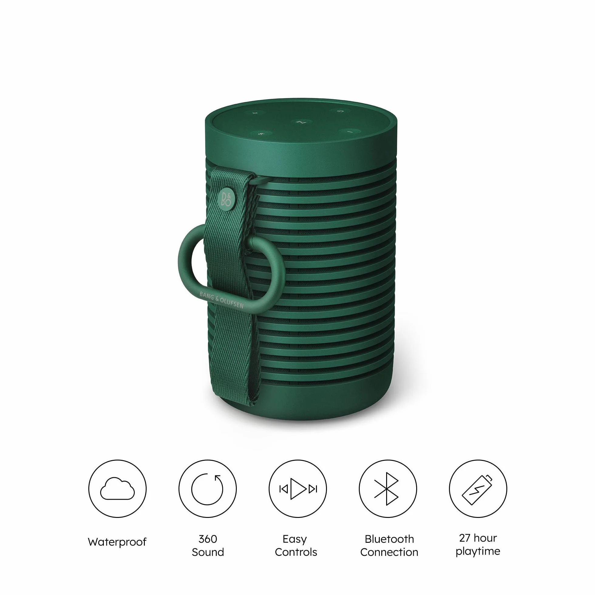 Bang & Olufsen Beosound Explore Altavoz Bluetooth portátil resistente al agua IP67, sonido 360º, hasta 27 horas batería - Verde