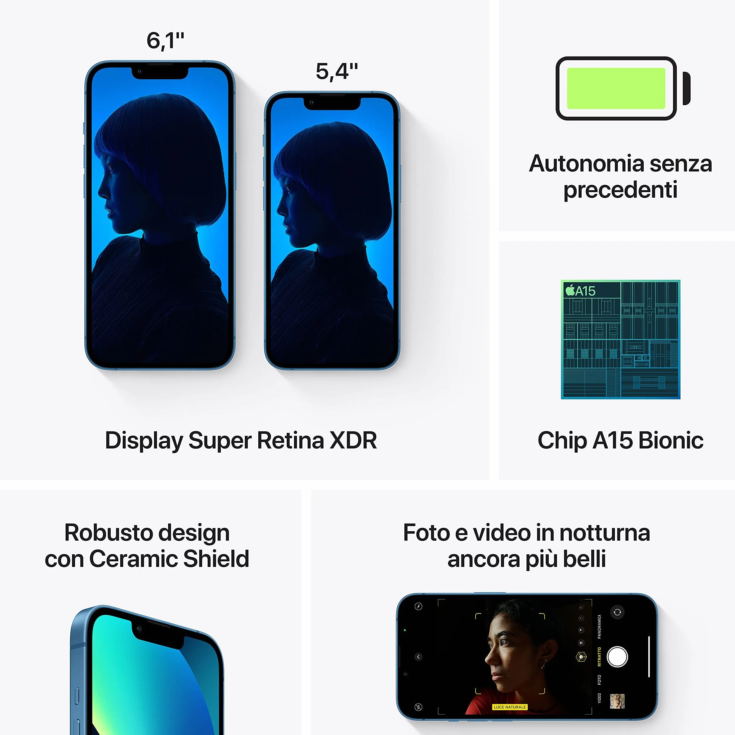 Apple iPhone 13 Mini 128GB - Azul (Reacondicionado)