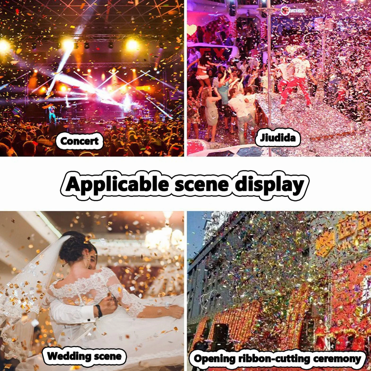 Máquina de Confeti Profesional, Lanzador de Confeti eléctrico de 4 Cabezales, cañón de Confeti DMX, Efecto de iluminación de Escenario, soplador de Confeti para Bodas, Fiestas, cumpleaños