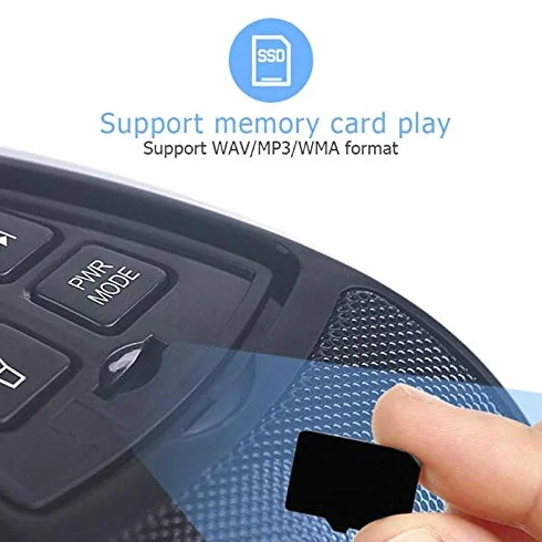 Riloer Motocicleta ATV impermeable Bluetooth altavoz USB sistema de sonido reproductor de audio de música todo negro