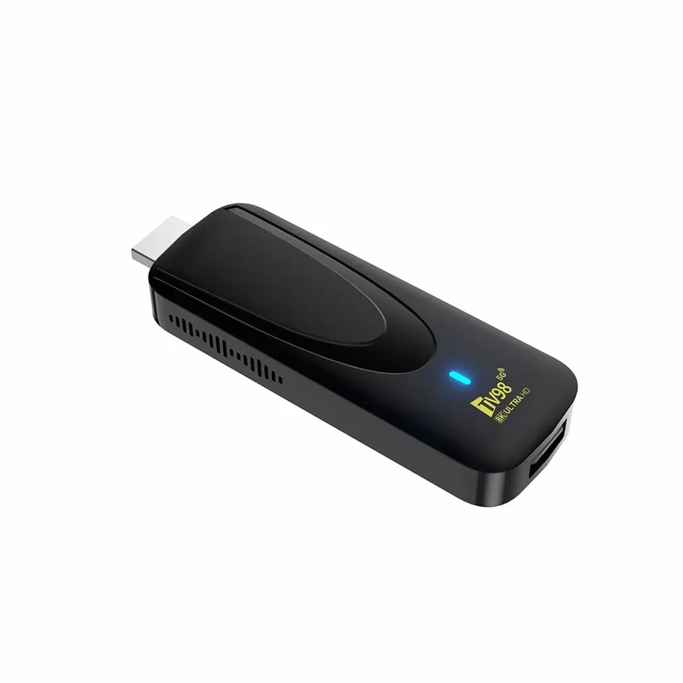 Android TV Stick 4K Ultra HD HDMI, Convierte tu TV en Smart TV, WiFi Dual Band, Bluetooth 5.0, 2GB RAM + 16GB ROM, Streaming Multimedia y Apps Android..