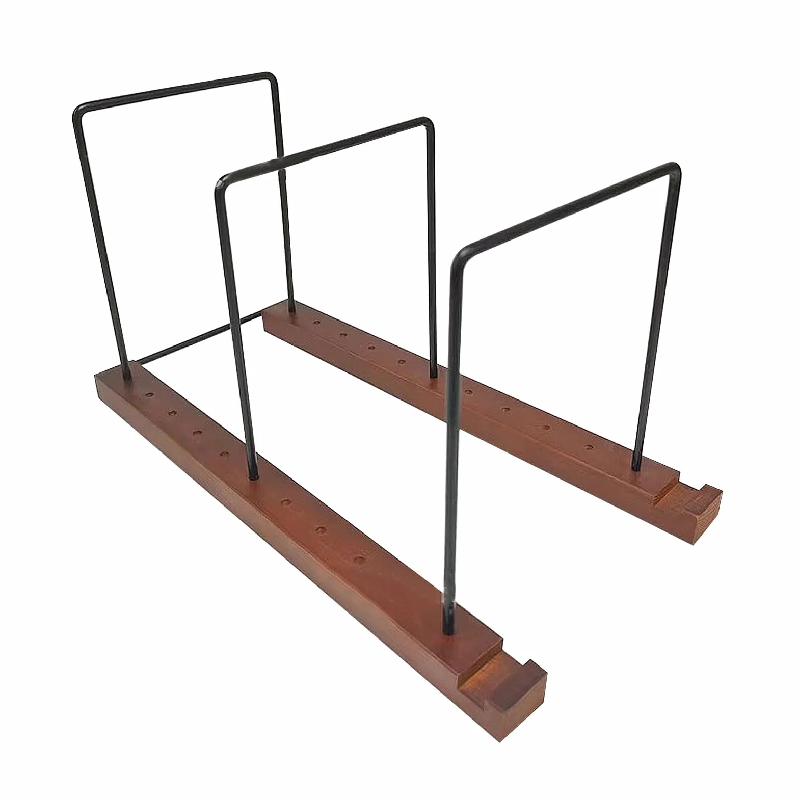 Soporte para discos de vinilo de madera de pino, soporte para discos de CD y expositor, almacenamiento de discos de madera, con organizador de discos de acero inoxidable, soporte para discos