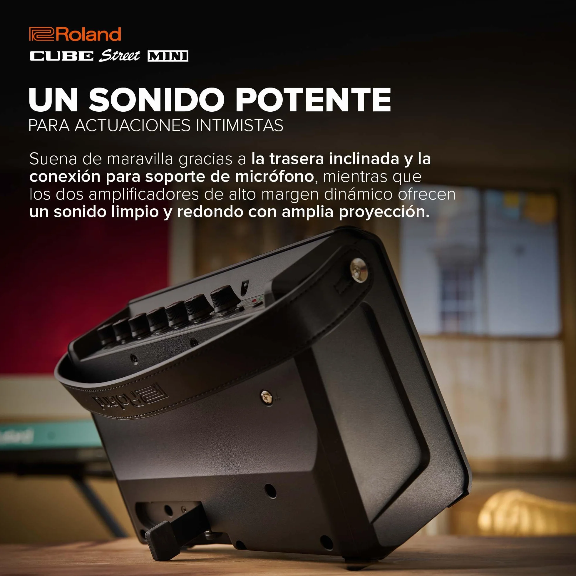 Roland Cube Street Mini | Amplificador ultracompacto | Sonido excepcional | Ideal para pequeños Eventos | Admite micros, Instrumentos y más | hasta 7 Horas de autonomía | Efectos Integrados