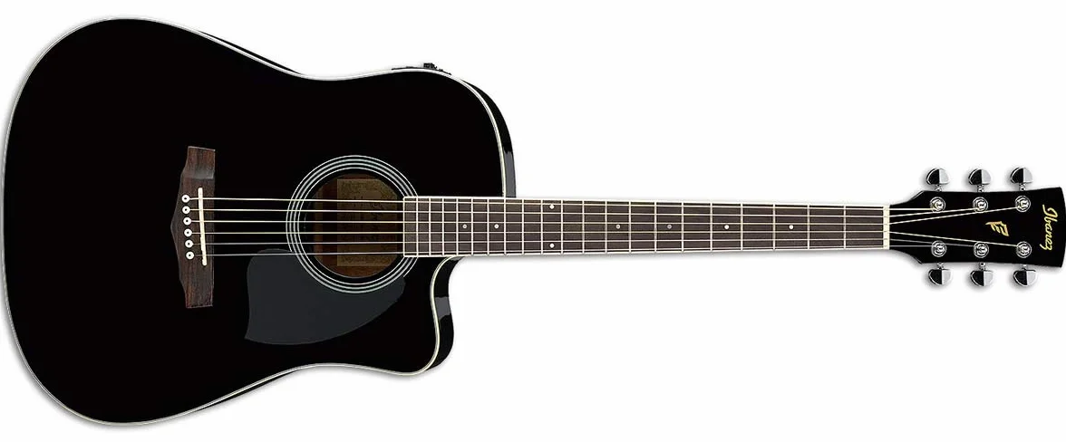 Ibanez PF15ECE-BK Guitarra electroacústica, negra