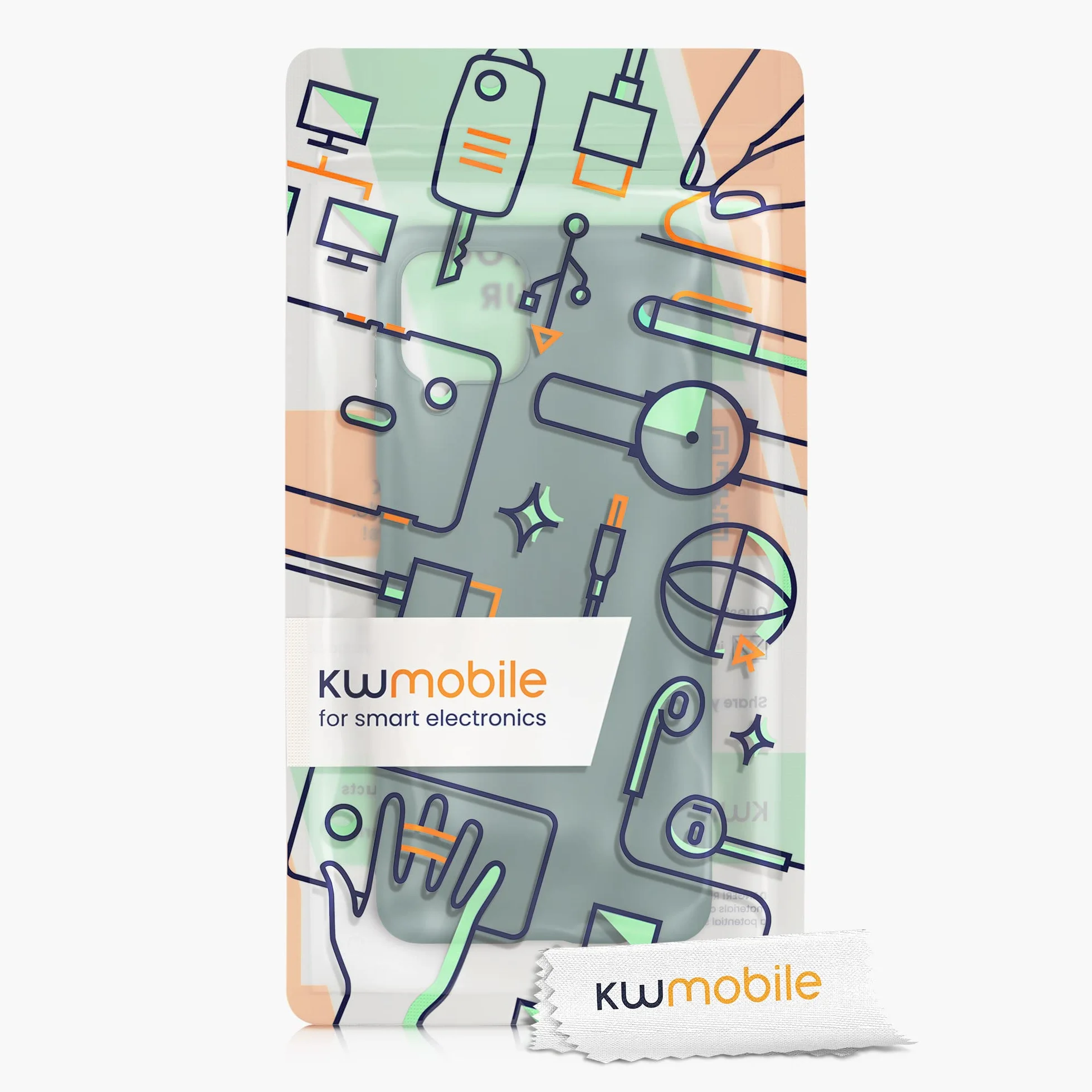 kwmobile Funda Samsung Galaxy A22 4G Carcasa TPU Silicona Bordes elevados Azul Verdoso