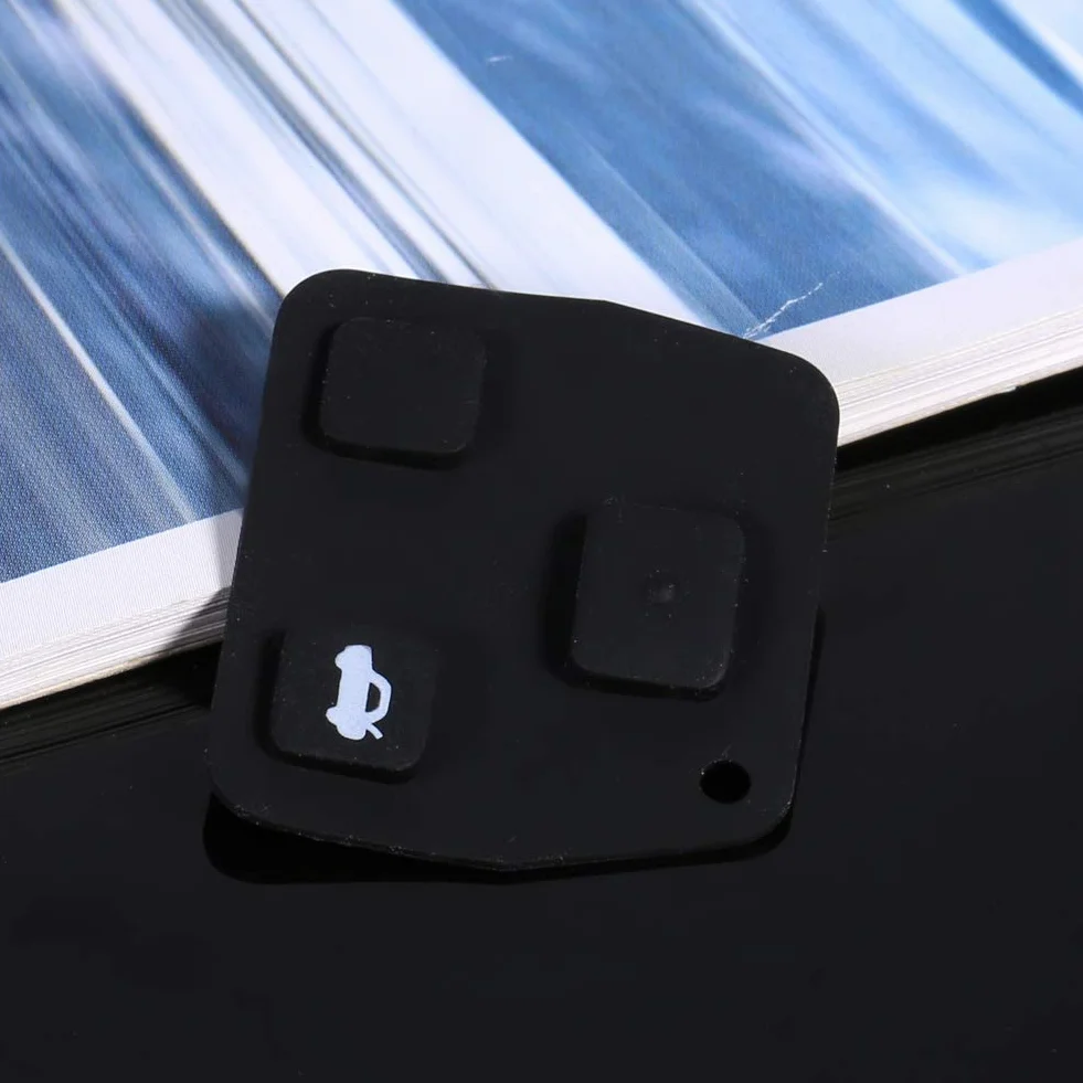 Almohadilla para Funda de Llave,Entrada sin Llave Remote Fob Shell Case 3 Botones Remote Auto Car Key Fob Shell Shell Pad de Goma reemplazo para Avensis