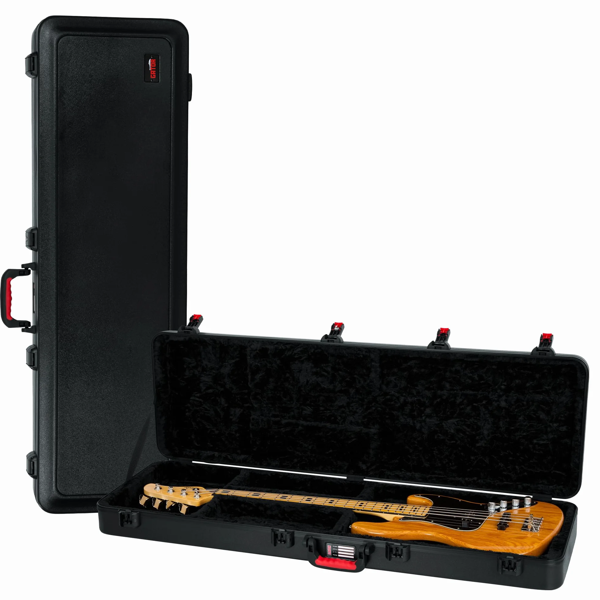 Gator Cases Estuche Moldeado para Guitarra Bajo con Cierre Aprobado por la TSA; (GTSA-GTRBASS)