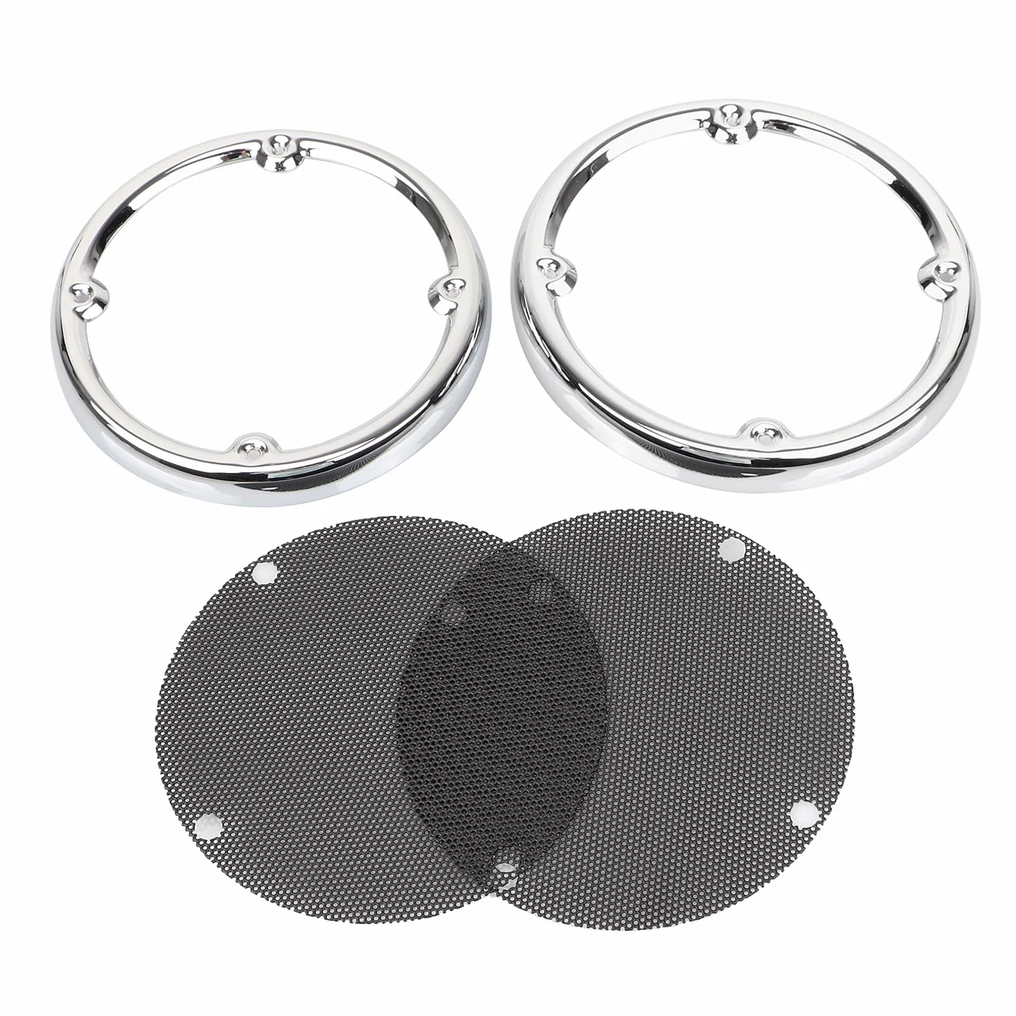Accesorios de rejilla de altavoces traseros decorados con altavoces Tour Pak para Harley Touring Electric GLIDE flhtc 1996-2013 Street GLIDE flhx 2006-2013, rejilla negra de cromo