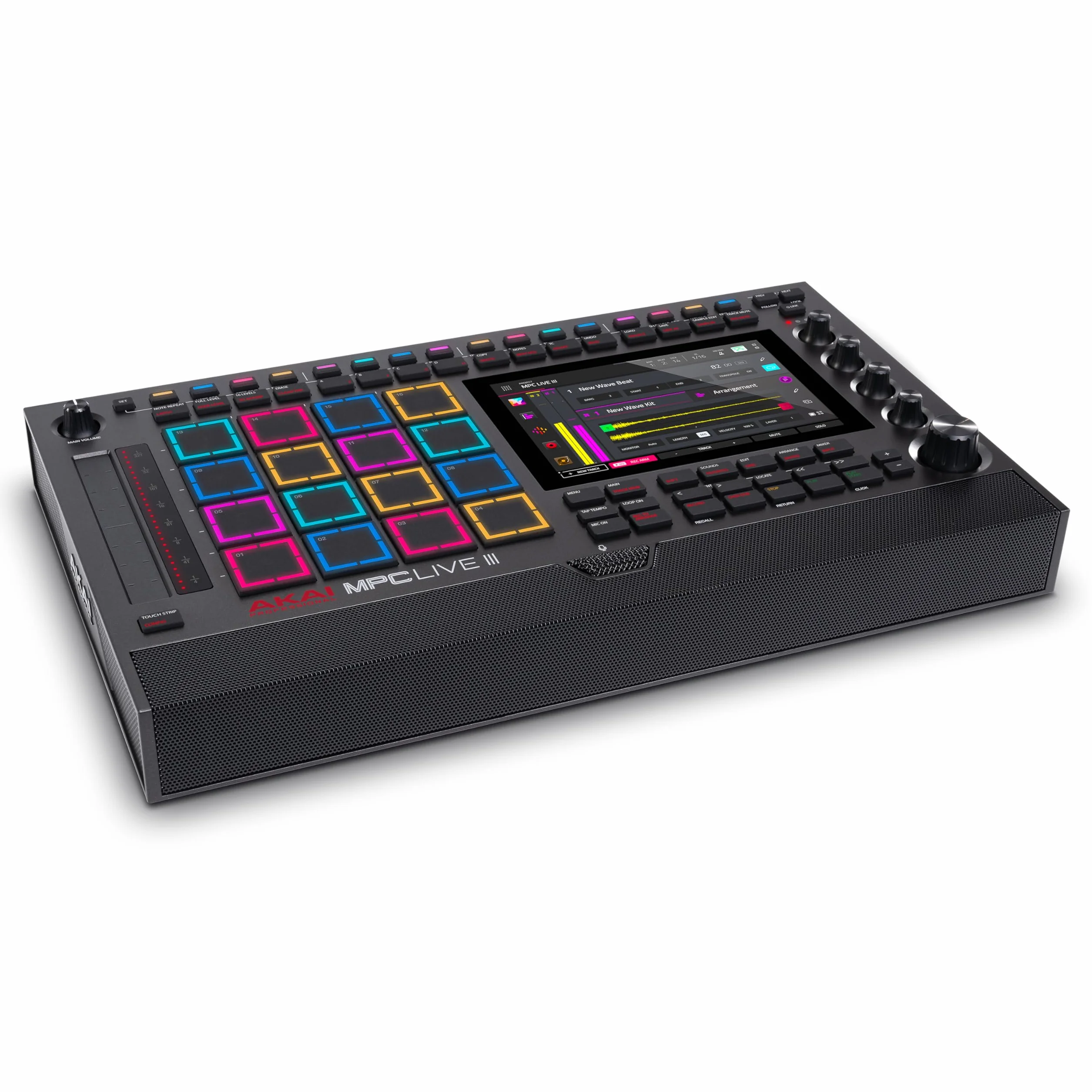 Akai Professional MPC Live III Centro de Producción Musical portátil y Autónomo con Pads MPCe, Secuenciador, Pantalla táctil, Micrófono, Altavoces, Interfaz de Audio, Wi-Fi, Bluetooth, Batería