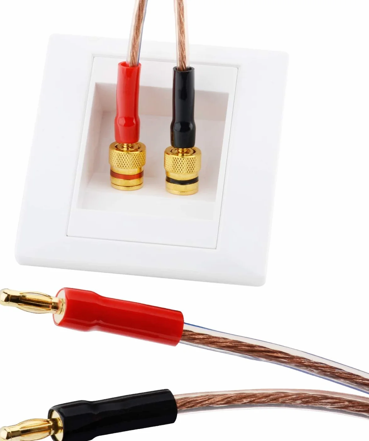 RUNCCI-YUN 10 Piezas Conector Banana de 4 mm, Chapado en Oro, Altavoz Audio Hifi