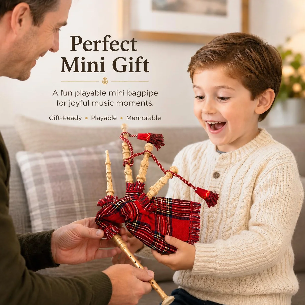 McWilliams Gaita en miniatura, gaita para principiantes, juguete de regalo (irlandés)